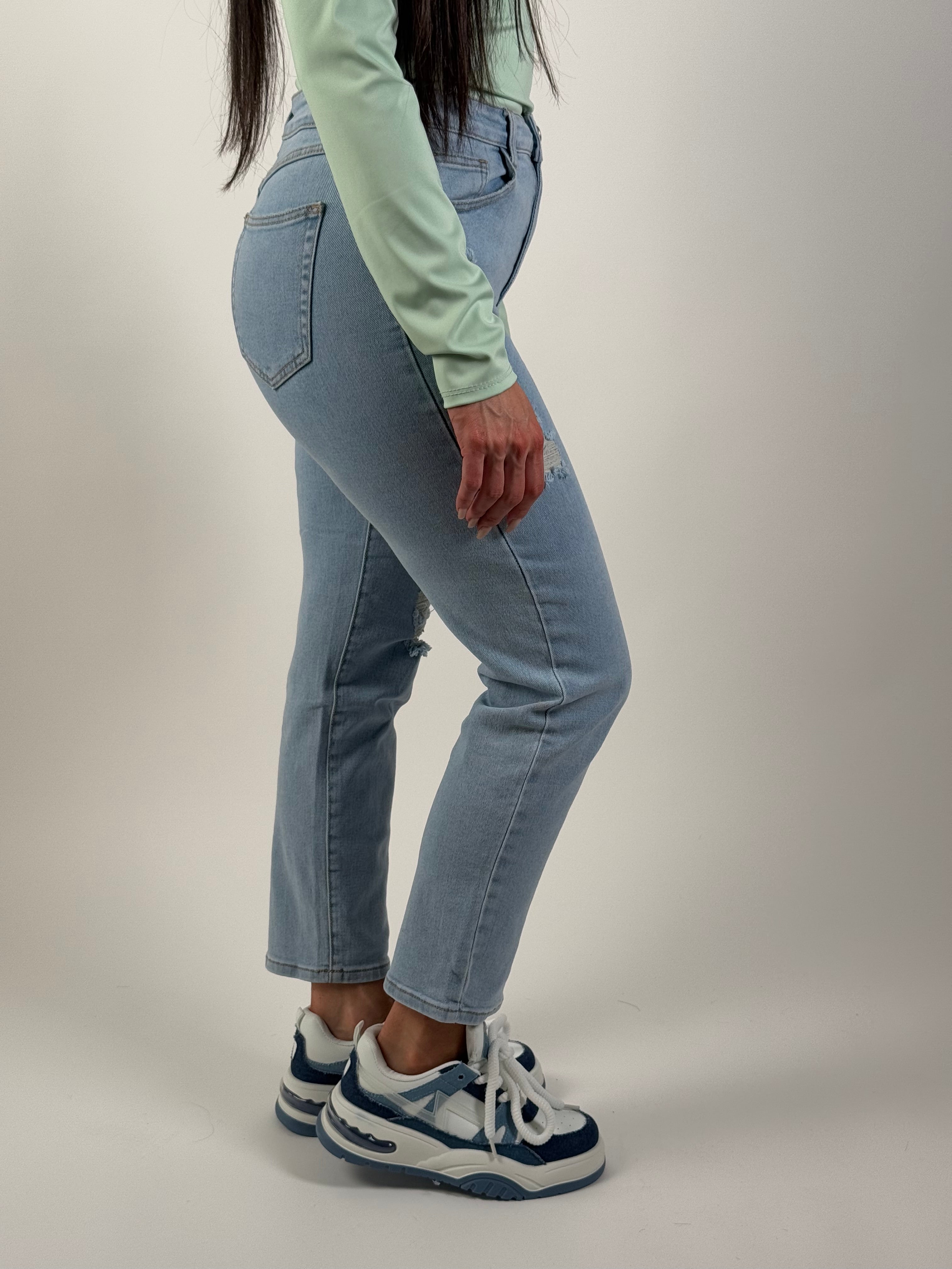 Jeans R 2373 Mom Blauw