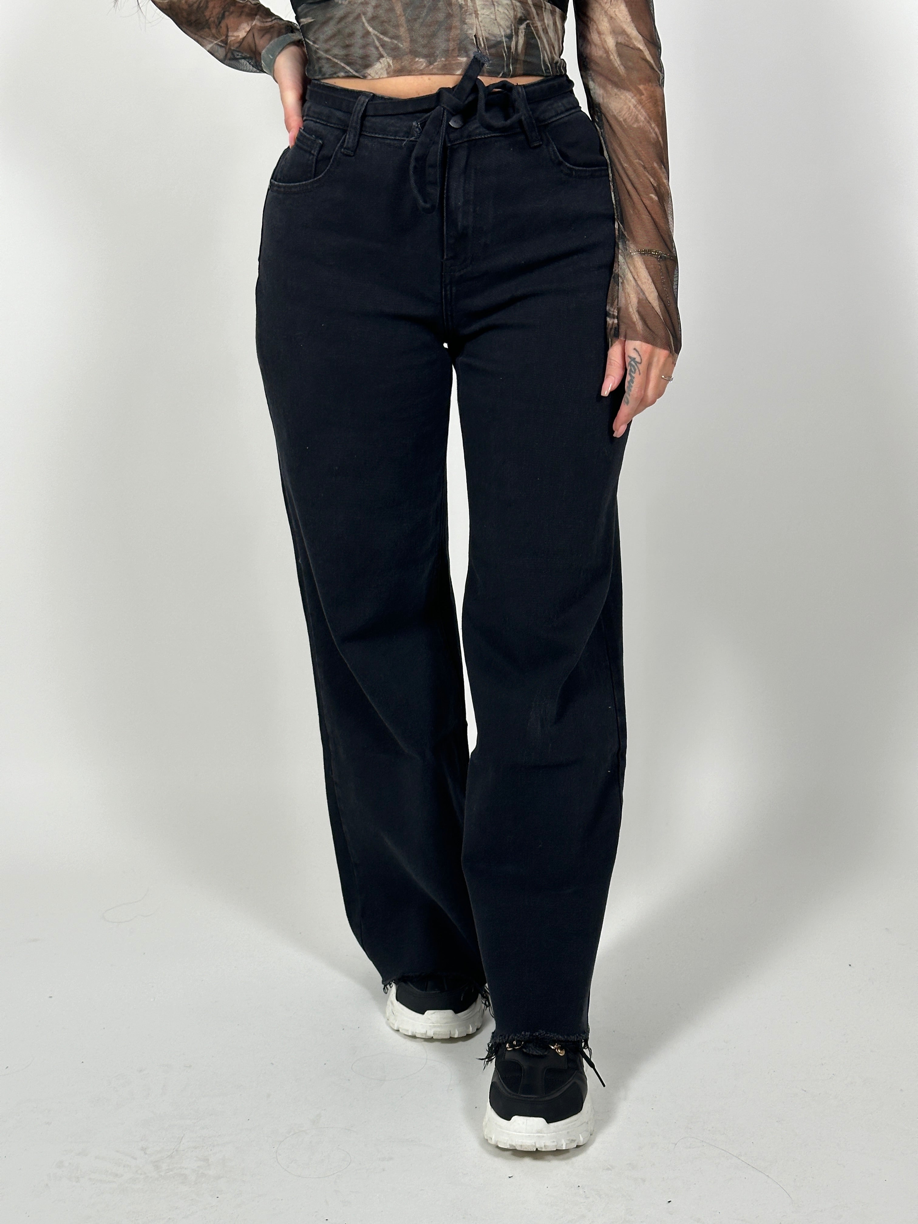 Jeans R Wide Leg 2671 Zwart