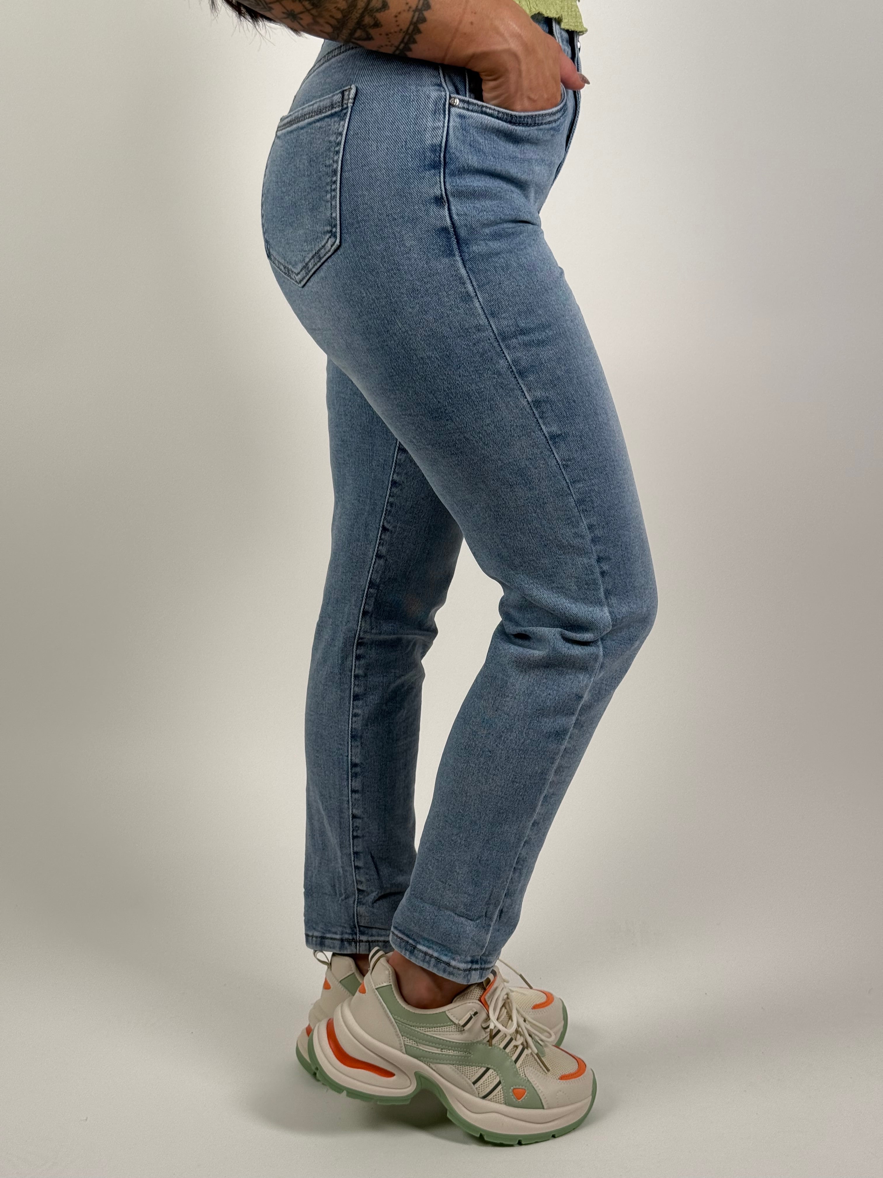 Jeans H 306-1 Mom Blauw