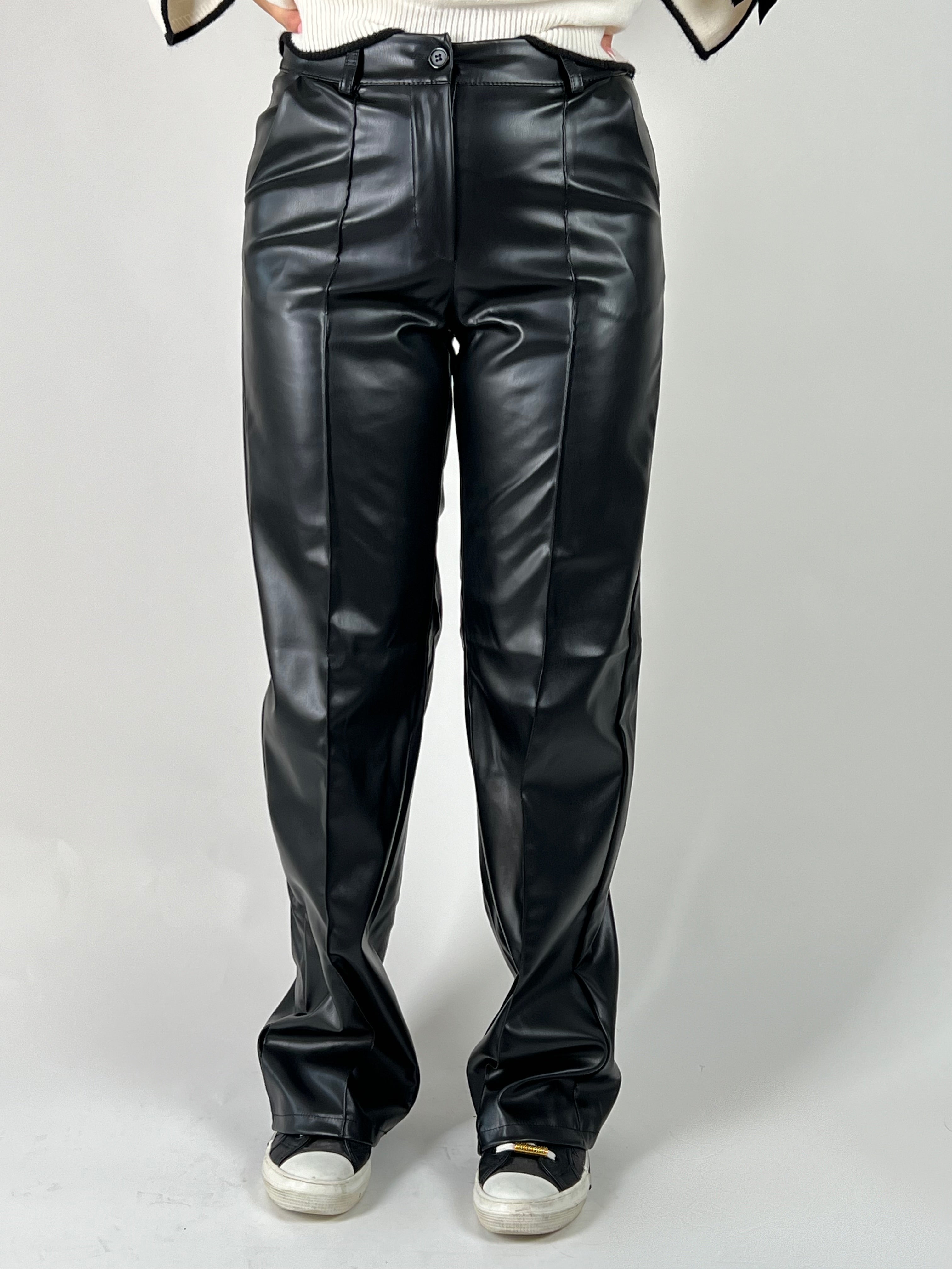 Broek E Leer 391 Extra Long Zwart