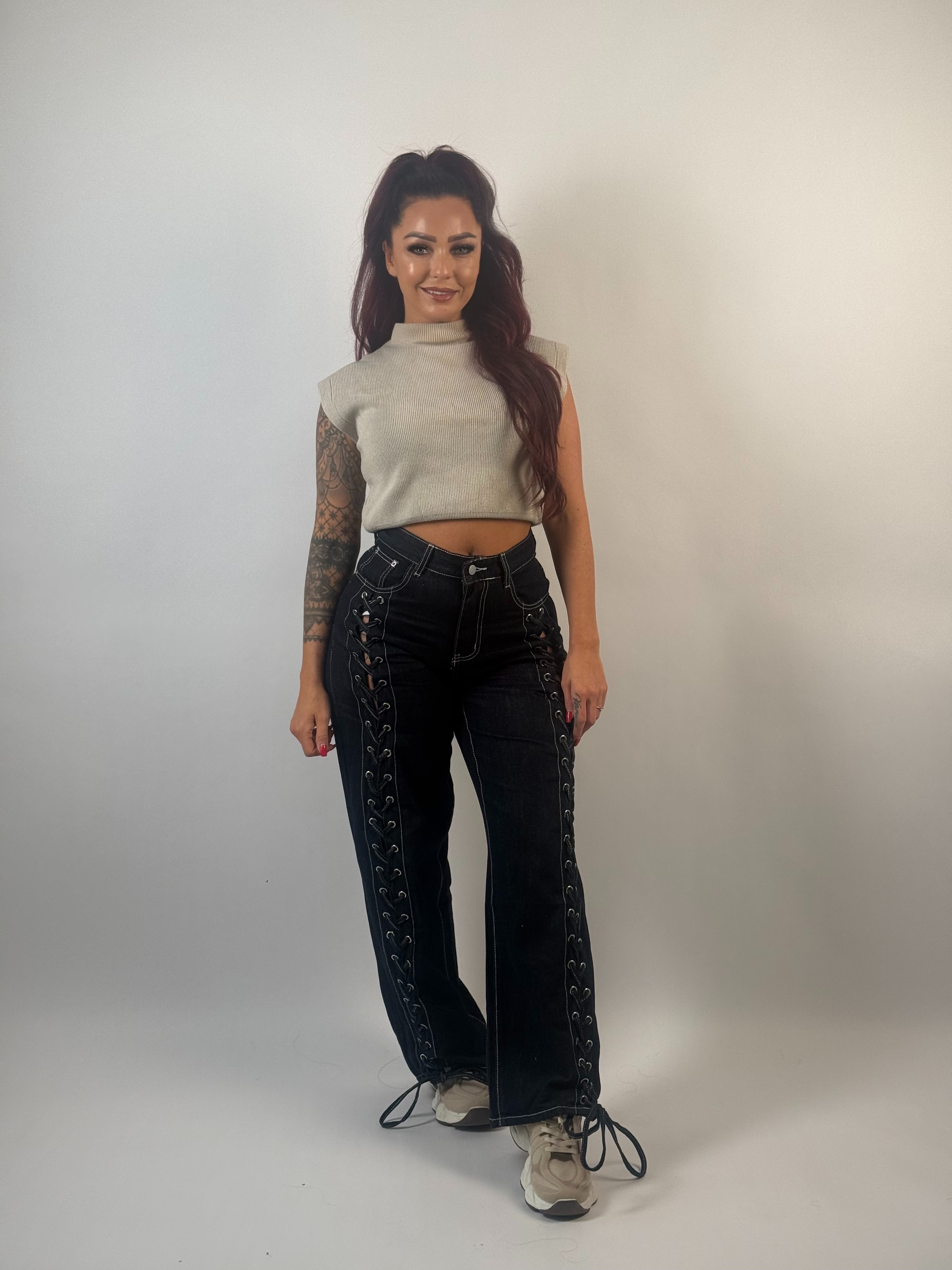Jeans Veter Wide D. Blauw