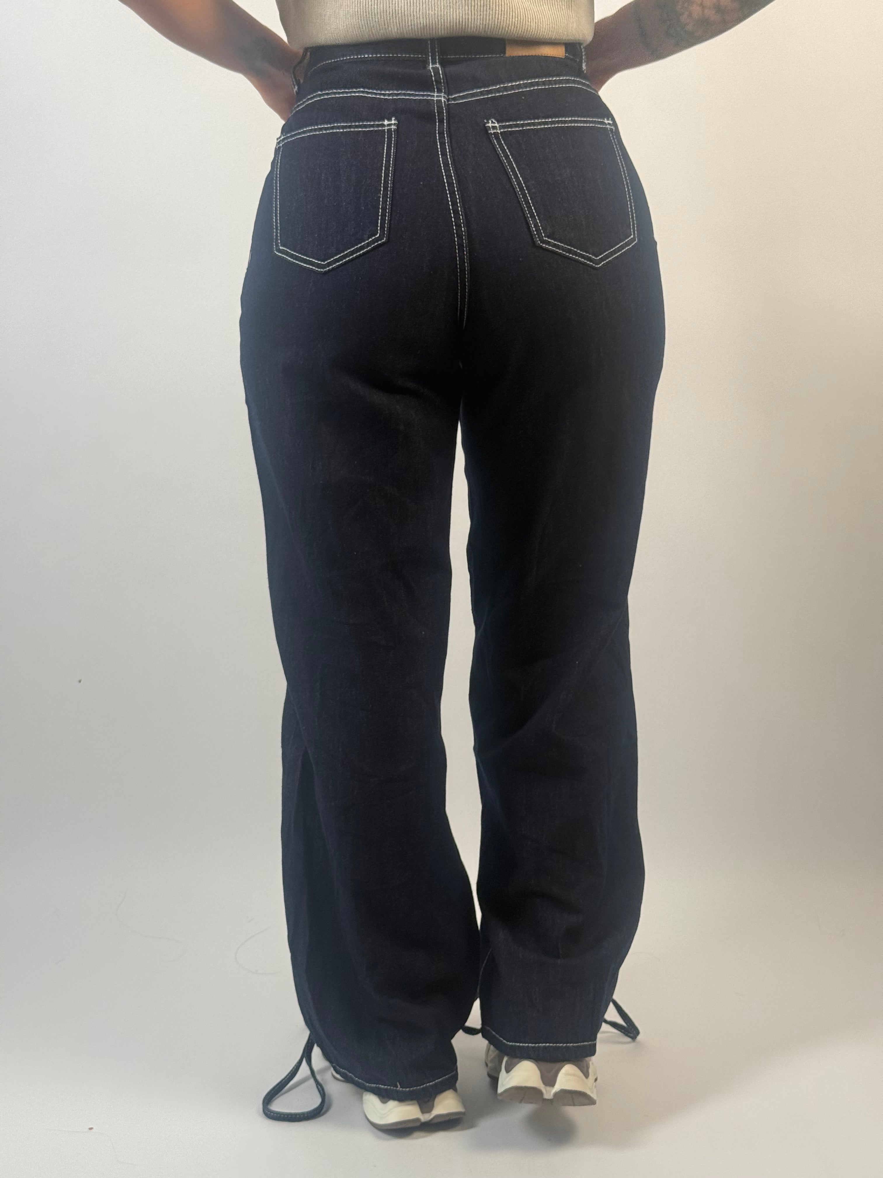 Jeans Veter Wide D. Blauw