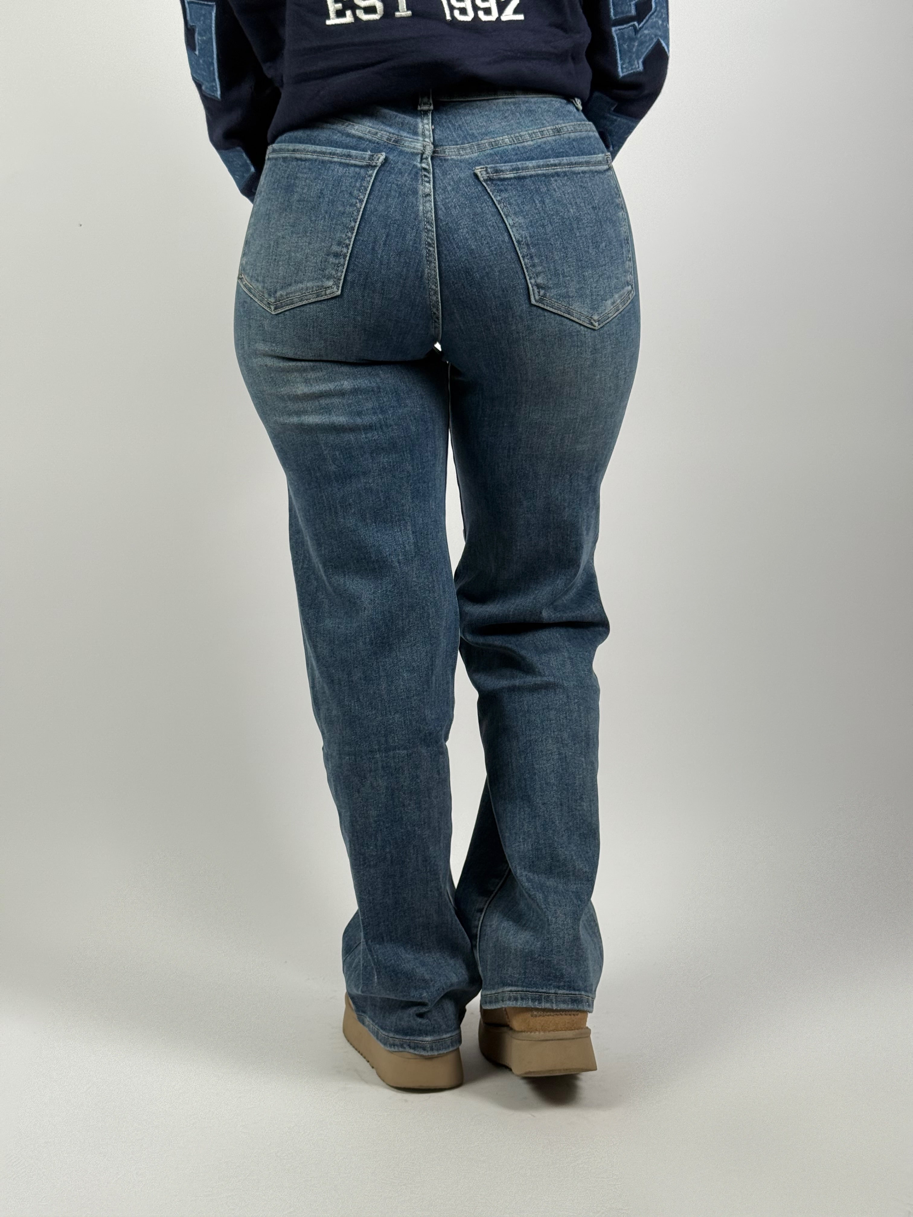 Jeans L 6320-2 Wide Leg Blauw