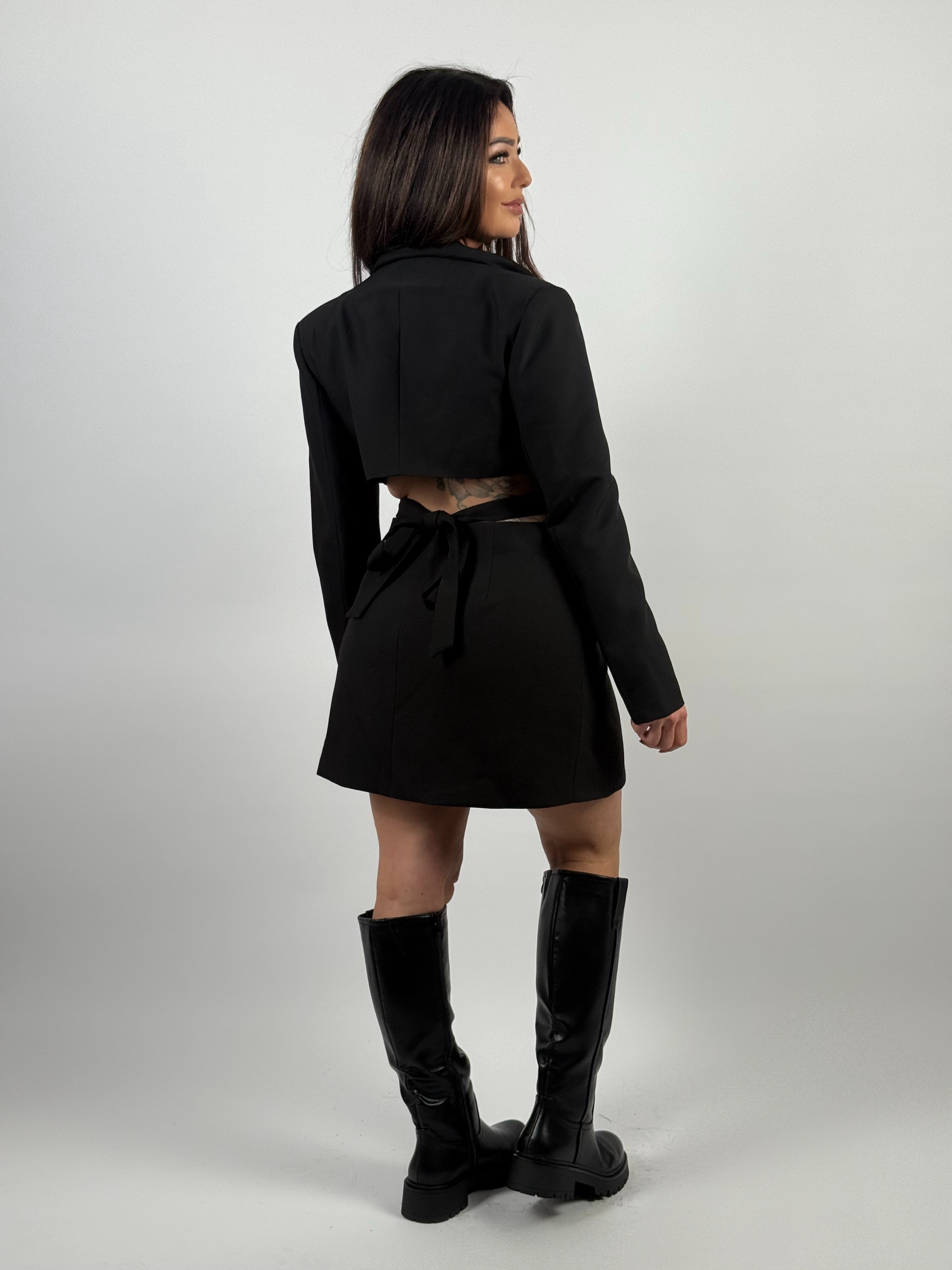 Jurk Blazer Strik Zwart