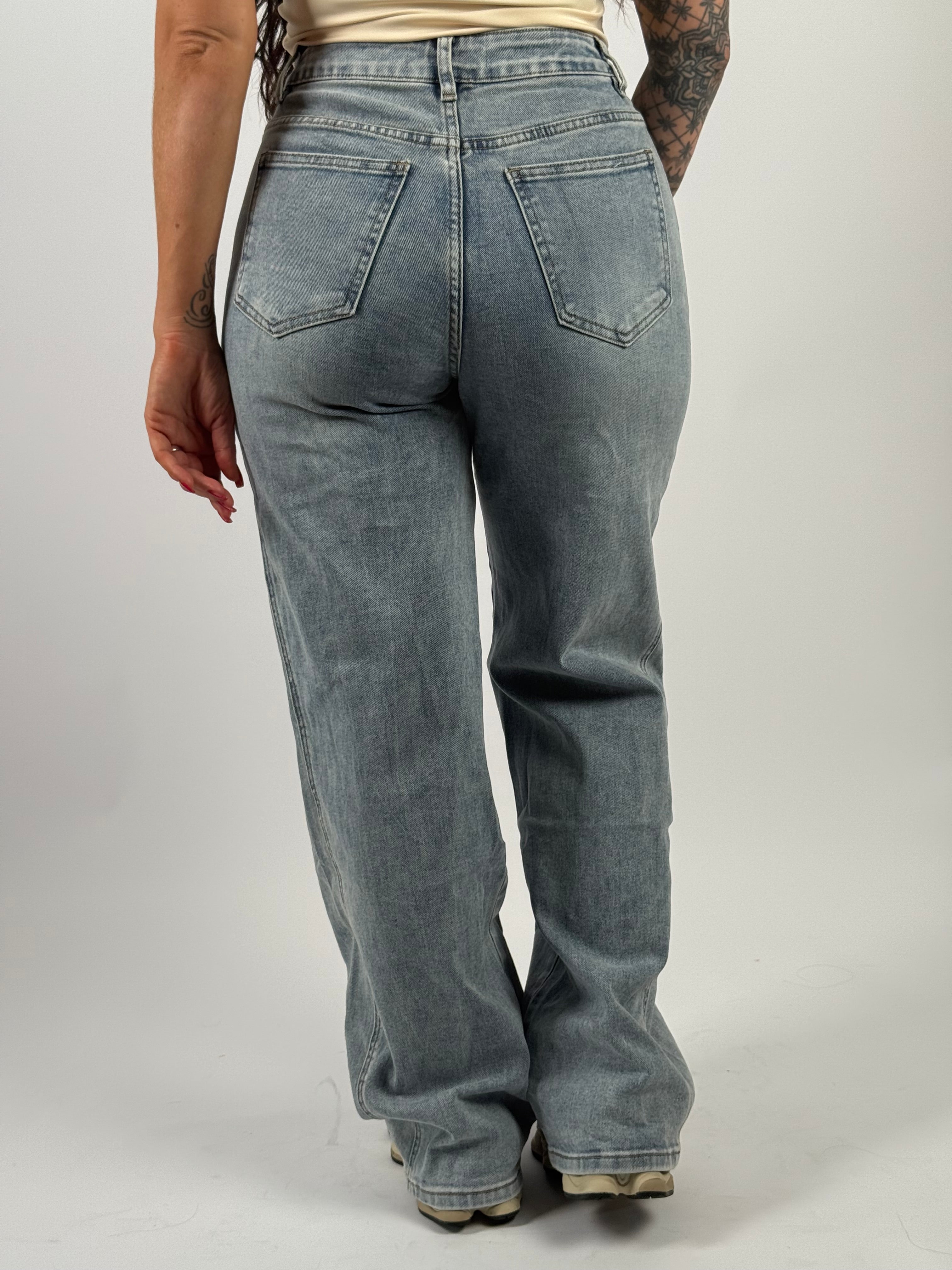 Jeans H 909-1 Wide Leg Blauw