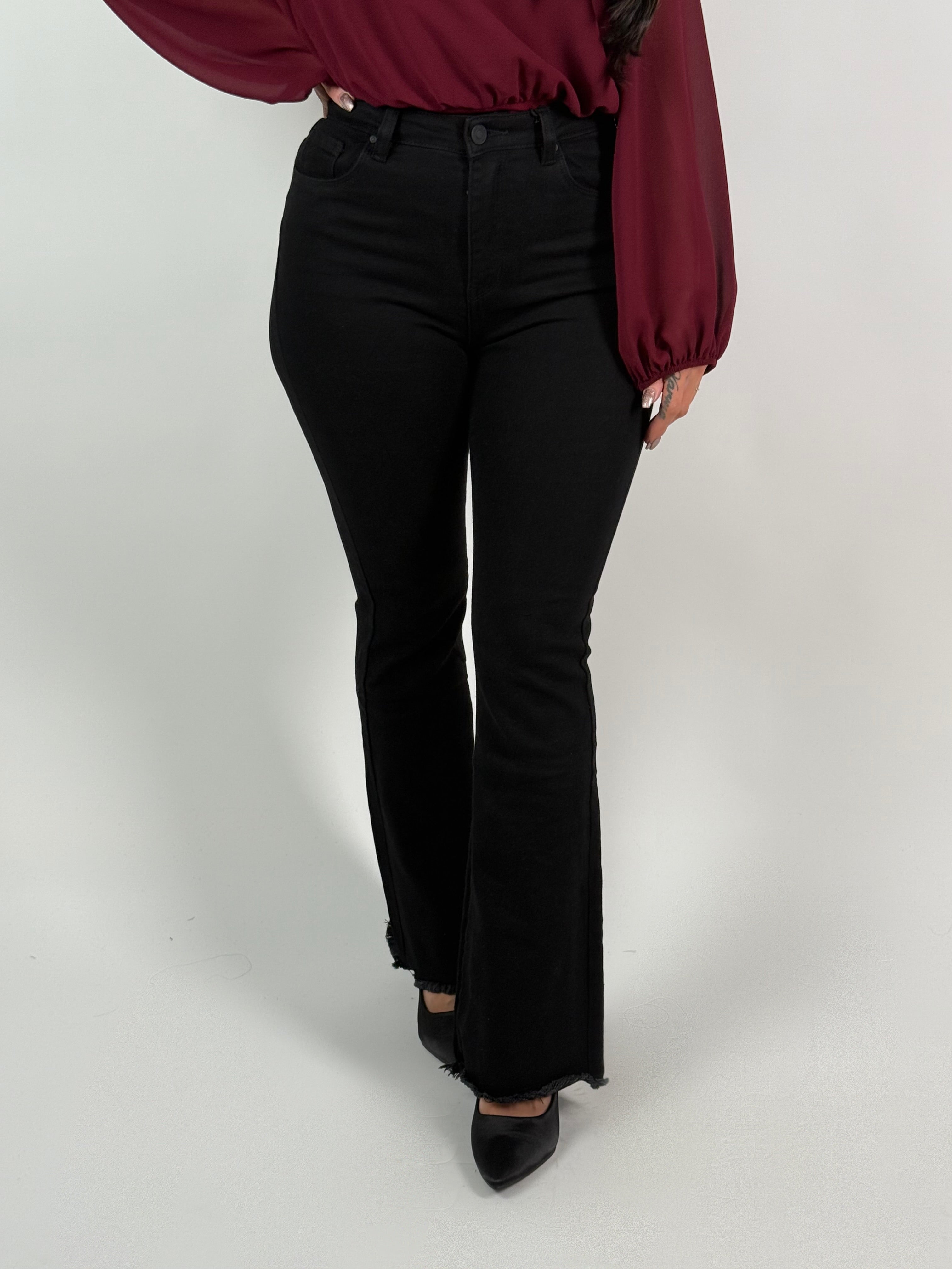 Jeans V 7775 Flared Zwart