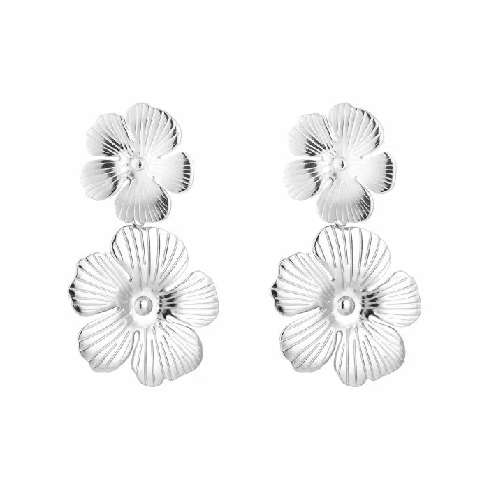 Oorbel 17451 Bloem Zilver