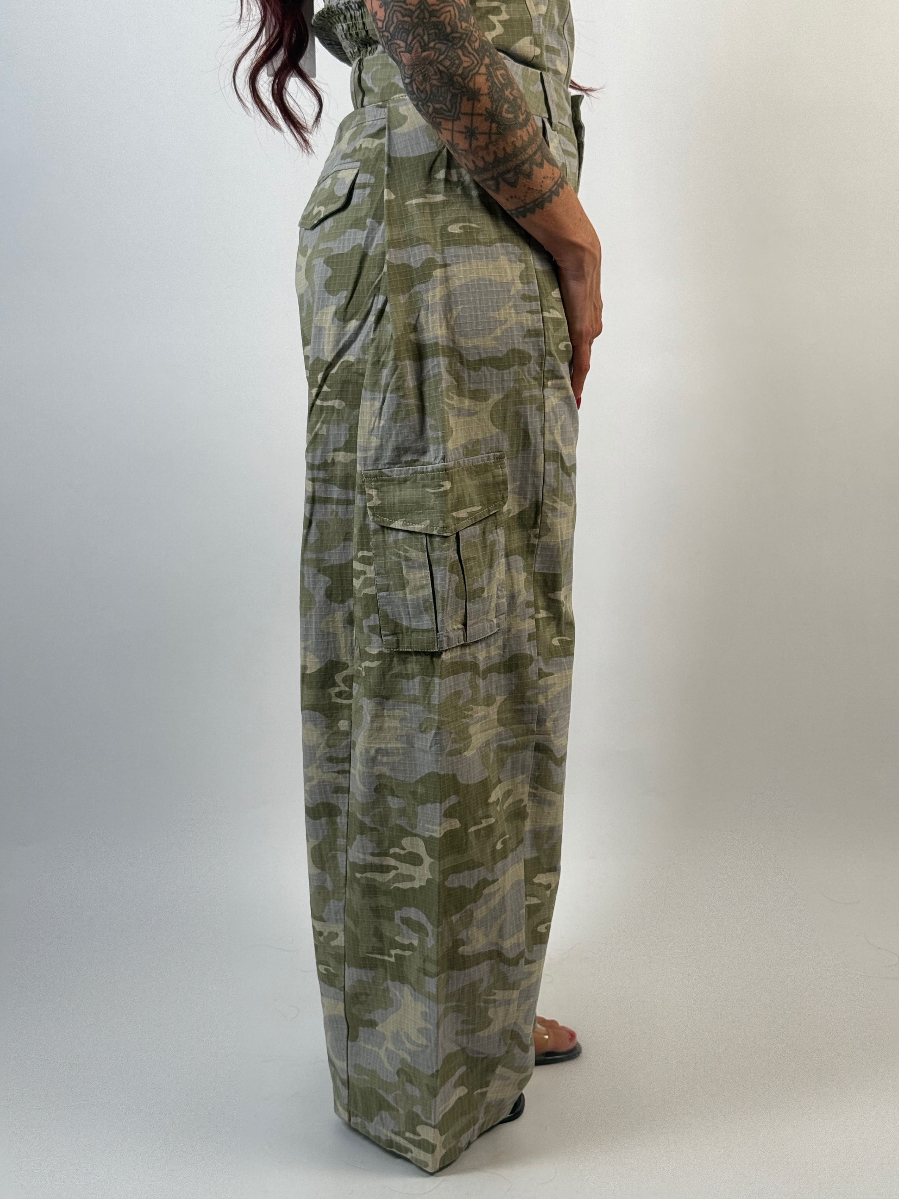 Broek Camou 4772 Long Blauw/Groen