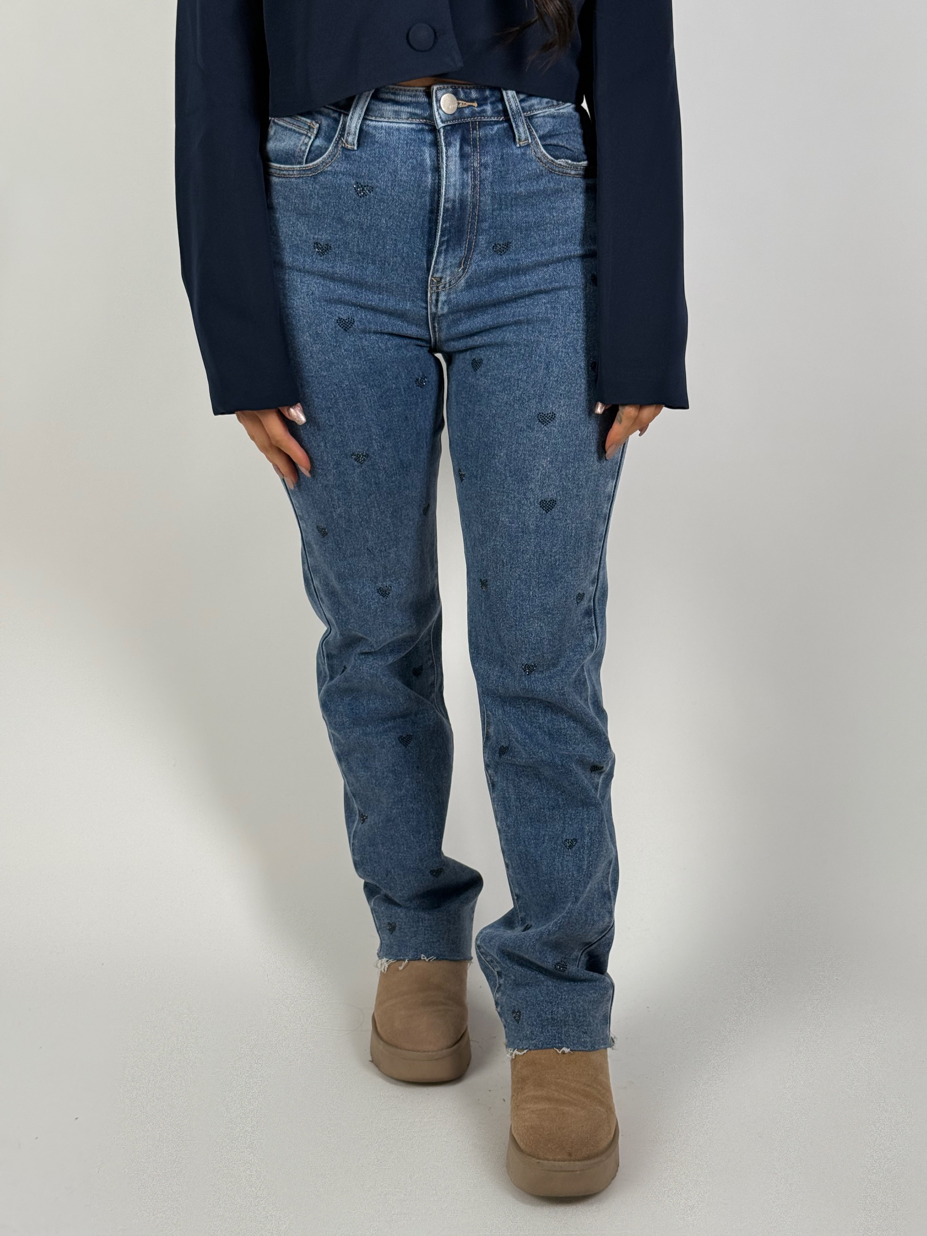 Jeans R 2132 Hartjes Straight Blauw