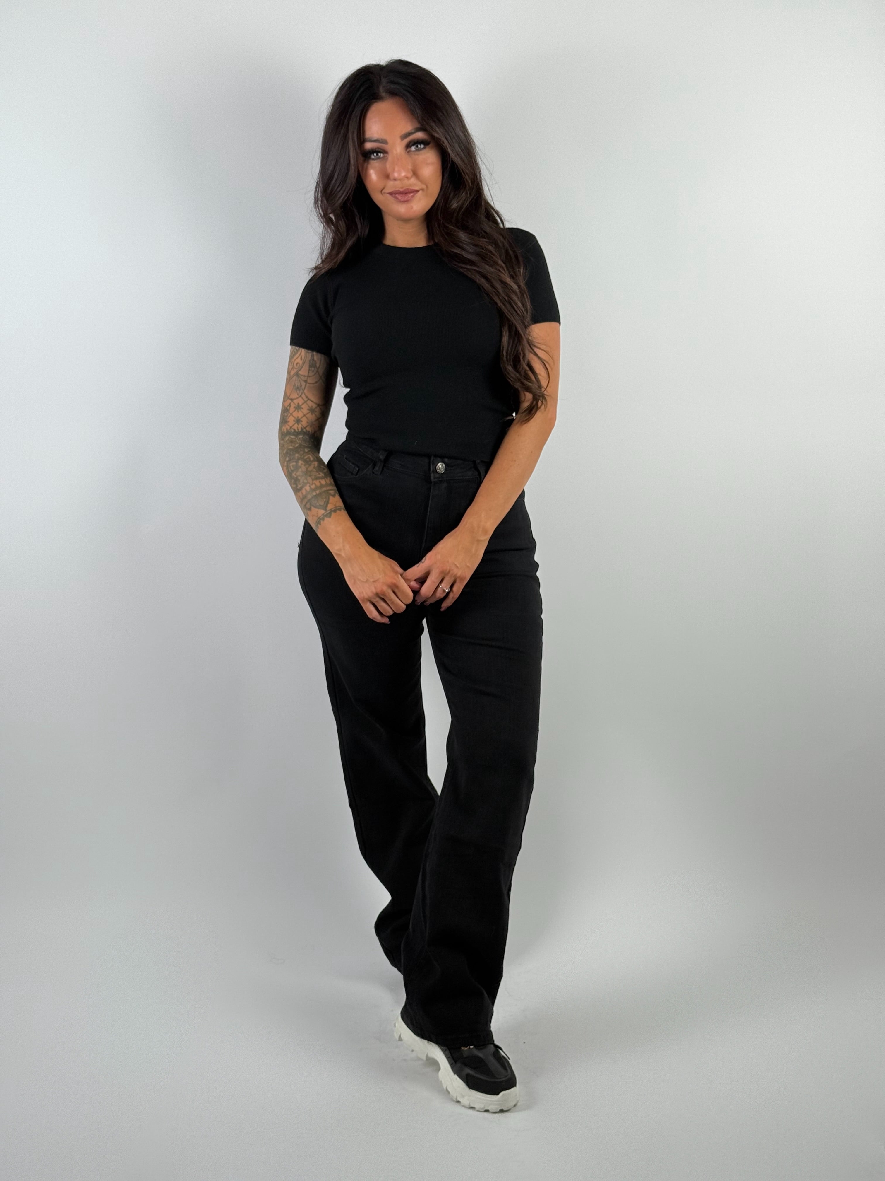 Jeans H 881-1 Wide Leg Zwart