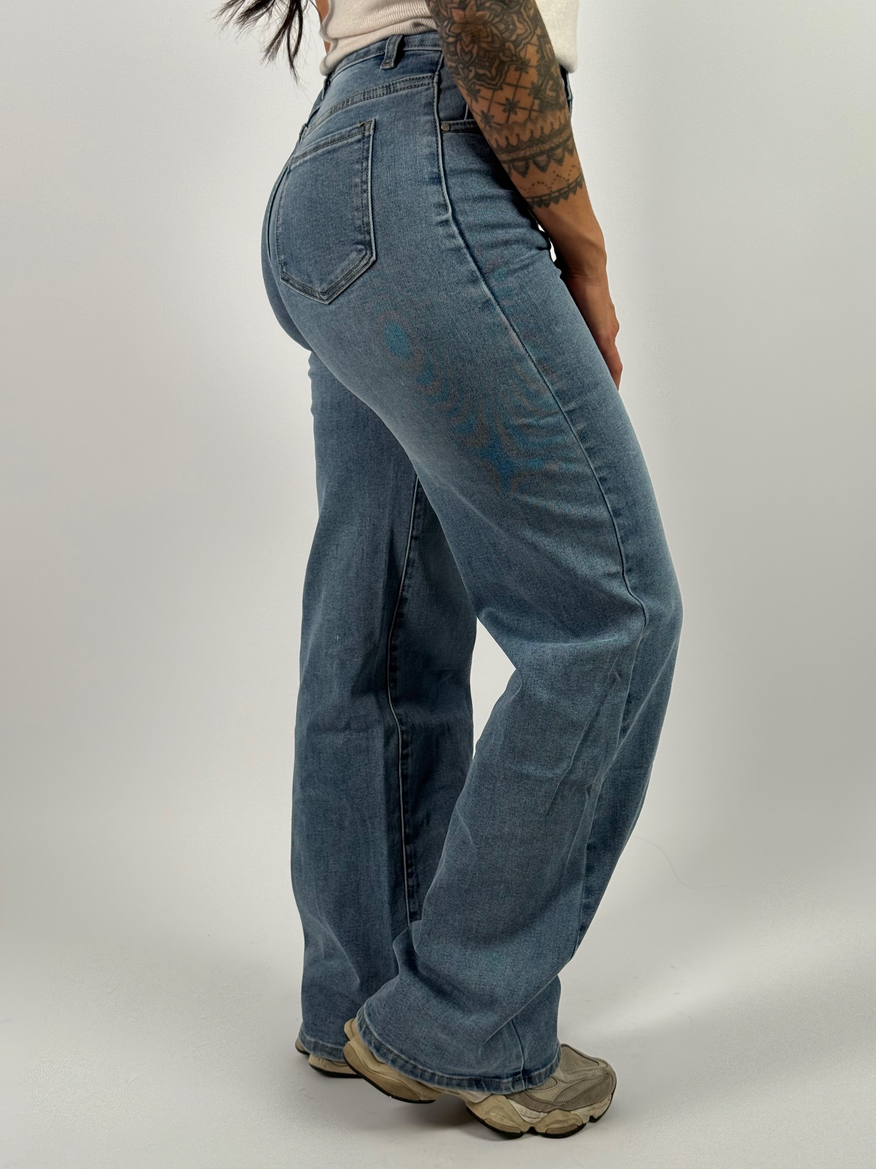 Jeans H 896-2 Wide Leg Blauw