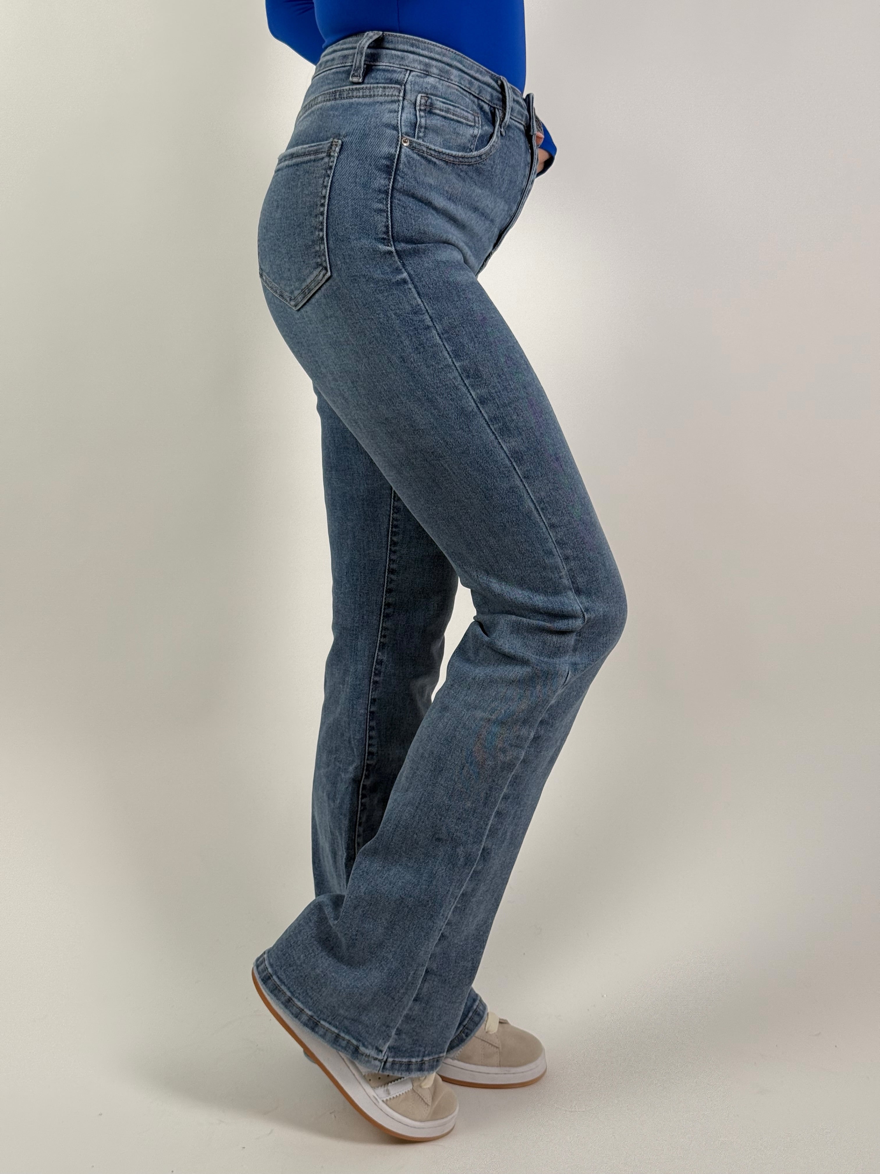 Jeans L 341-3 Extra Long Flared Blauw