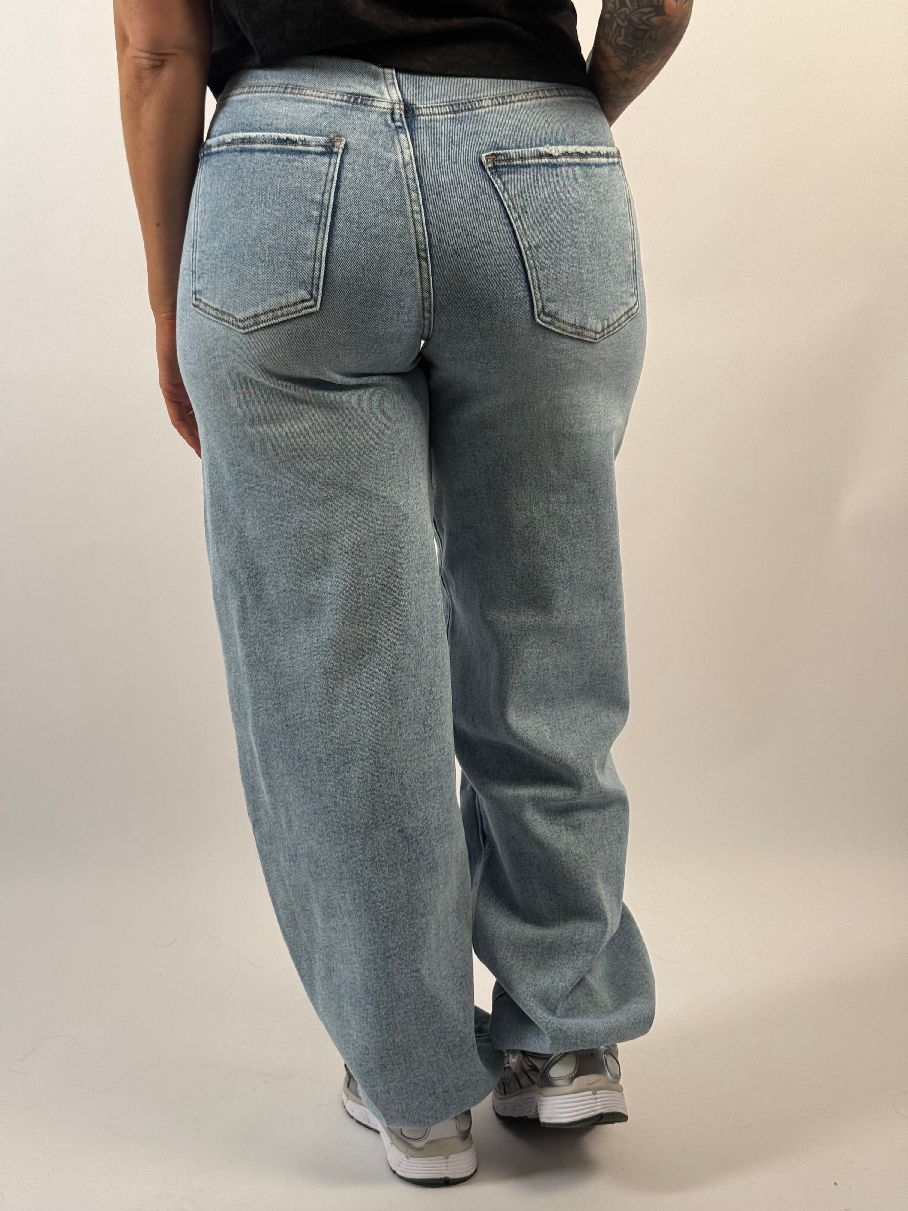 Jeans L 6102-1 Wide/Balloon Leg Blauw