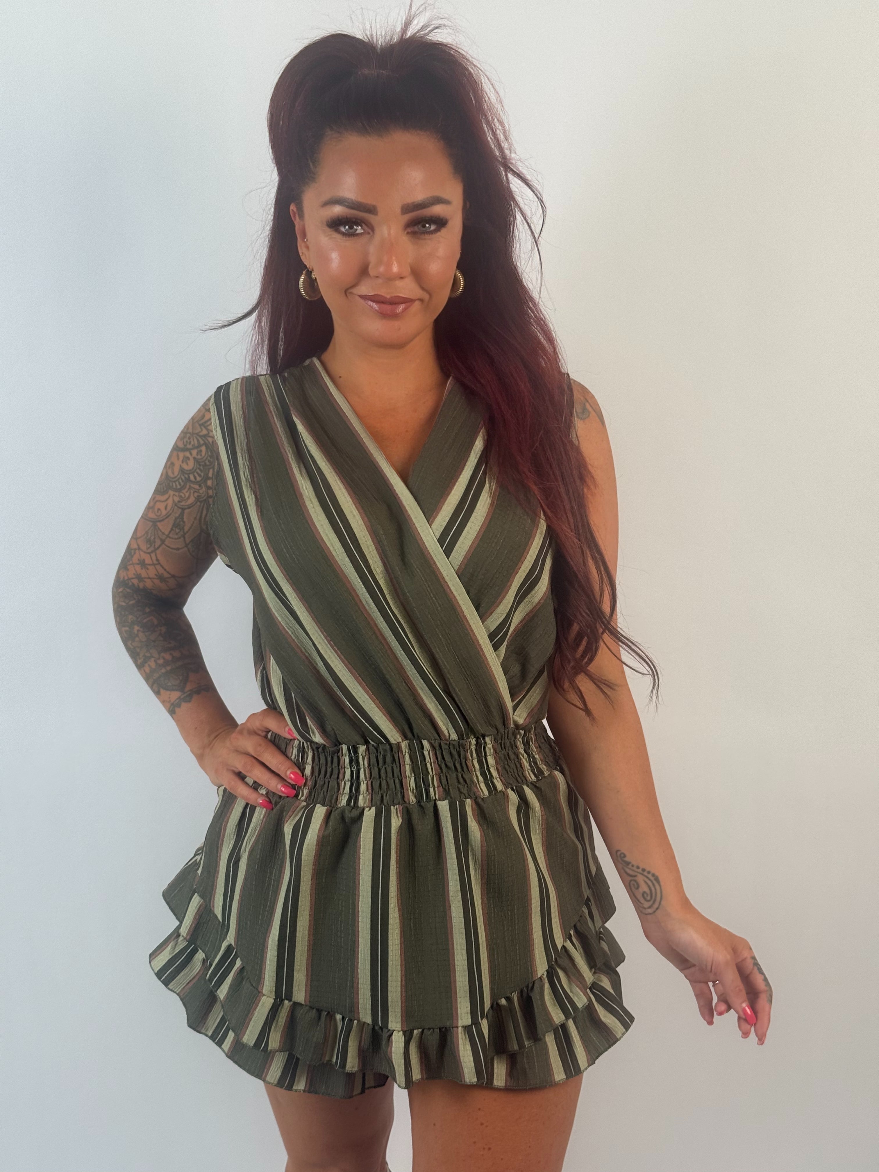 Playsuit Alora Streep Groen