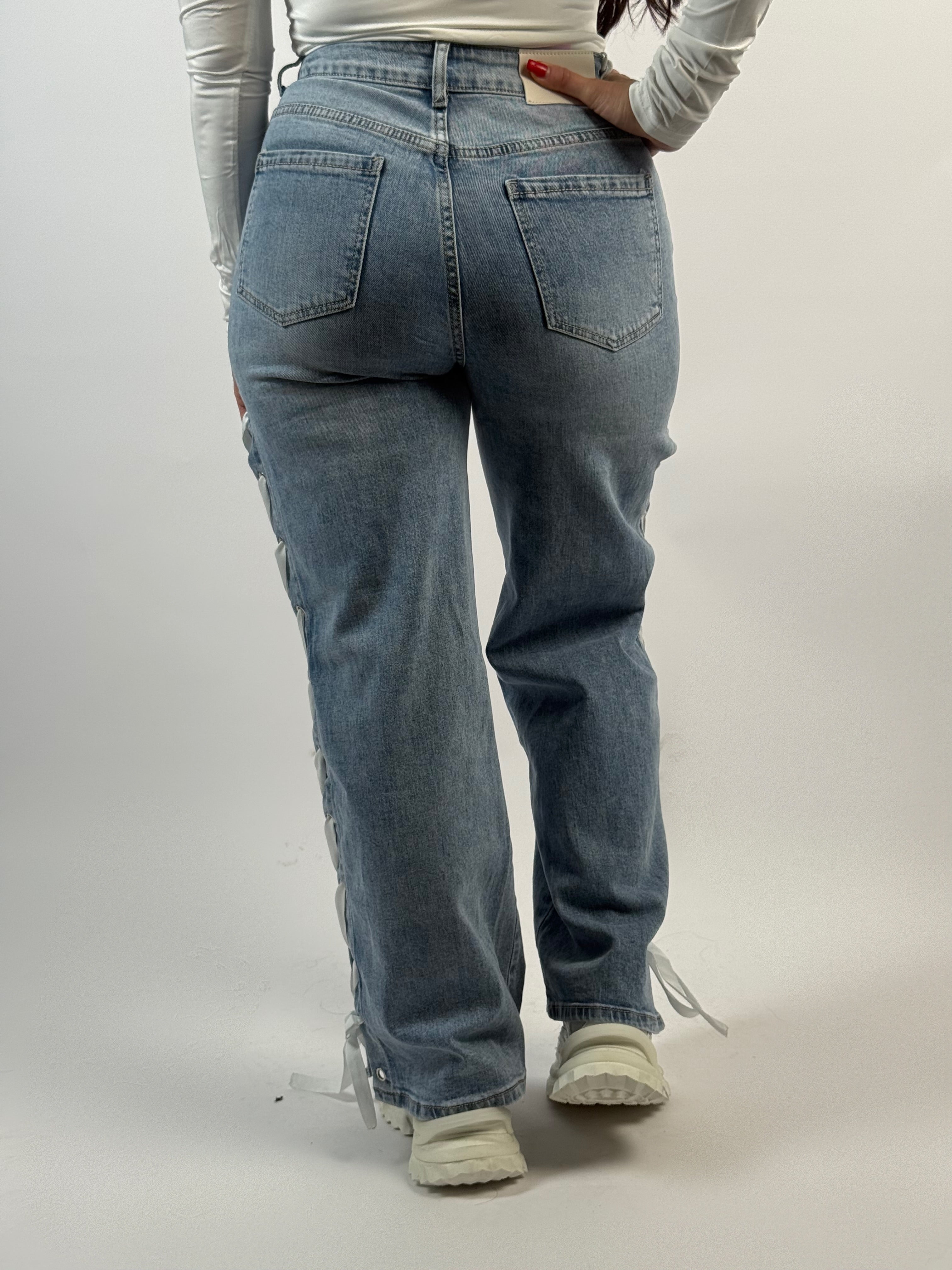 Jeans D 226 Veter Wide Blauw is