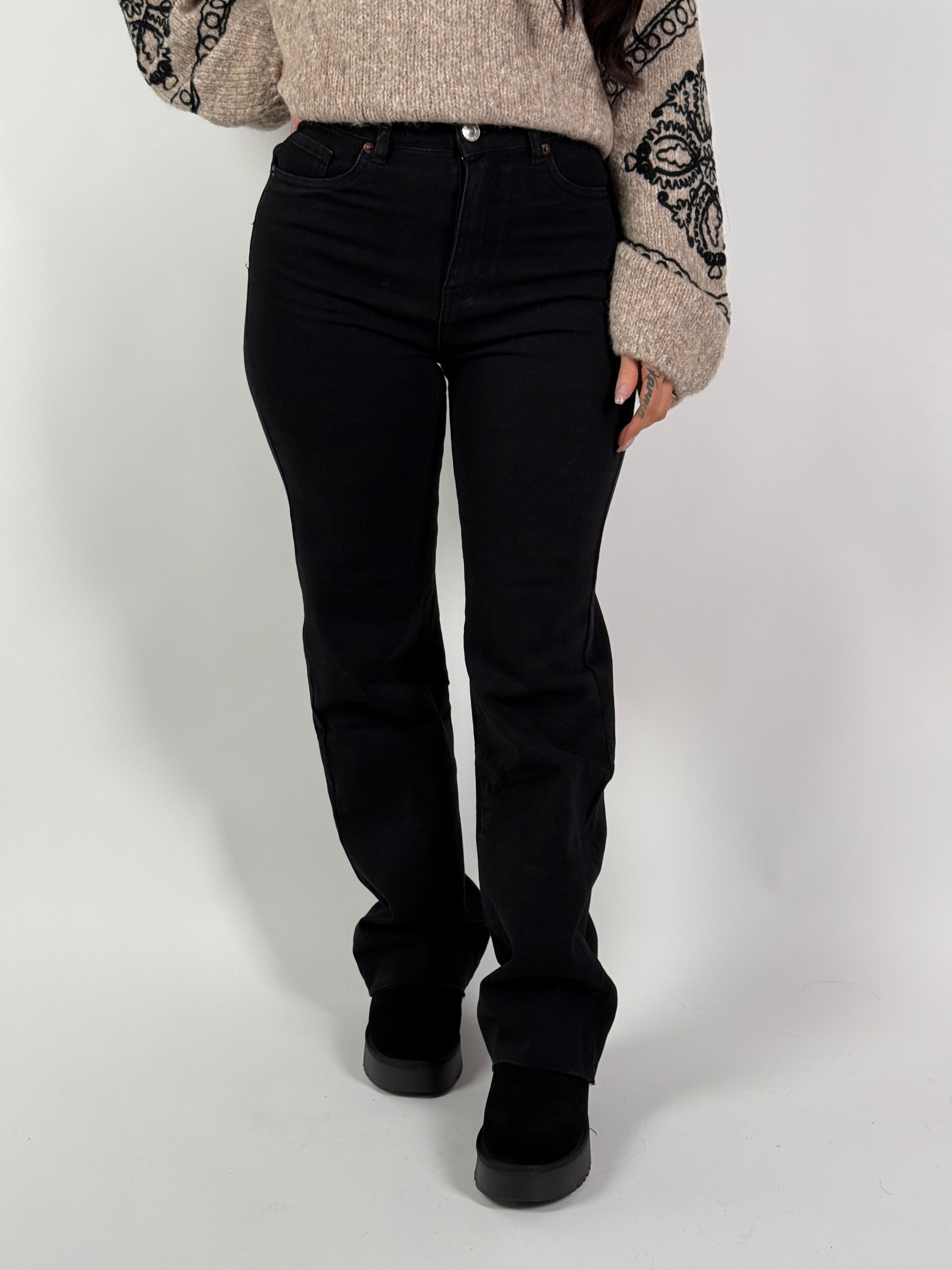 Jeans V 302 Wide Leg Zwart