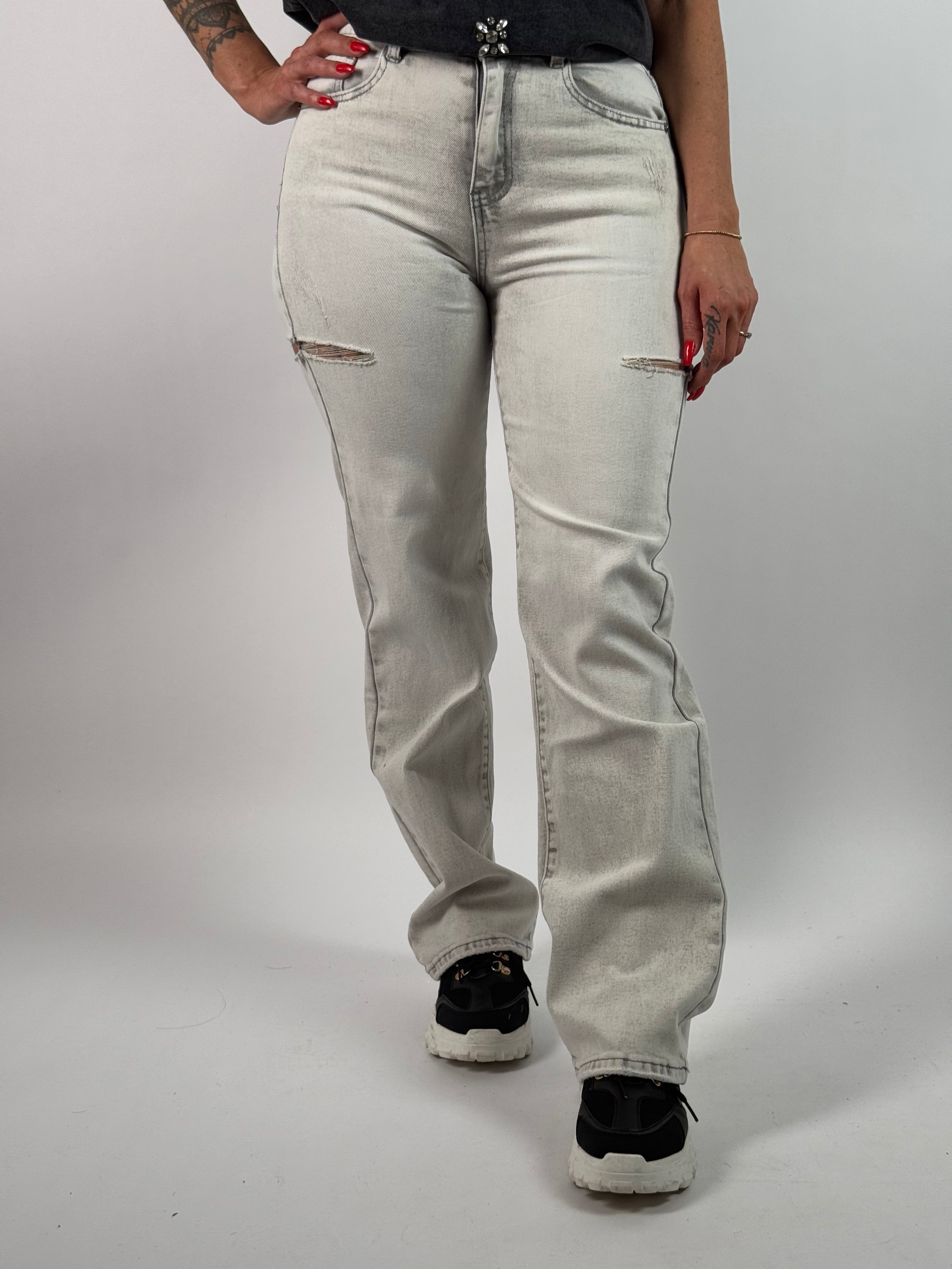 Jeans K 946-3 Straight Grijs