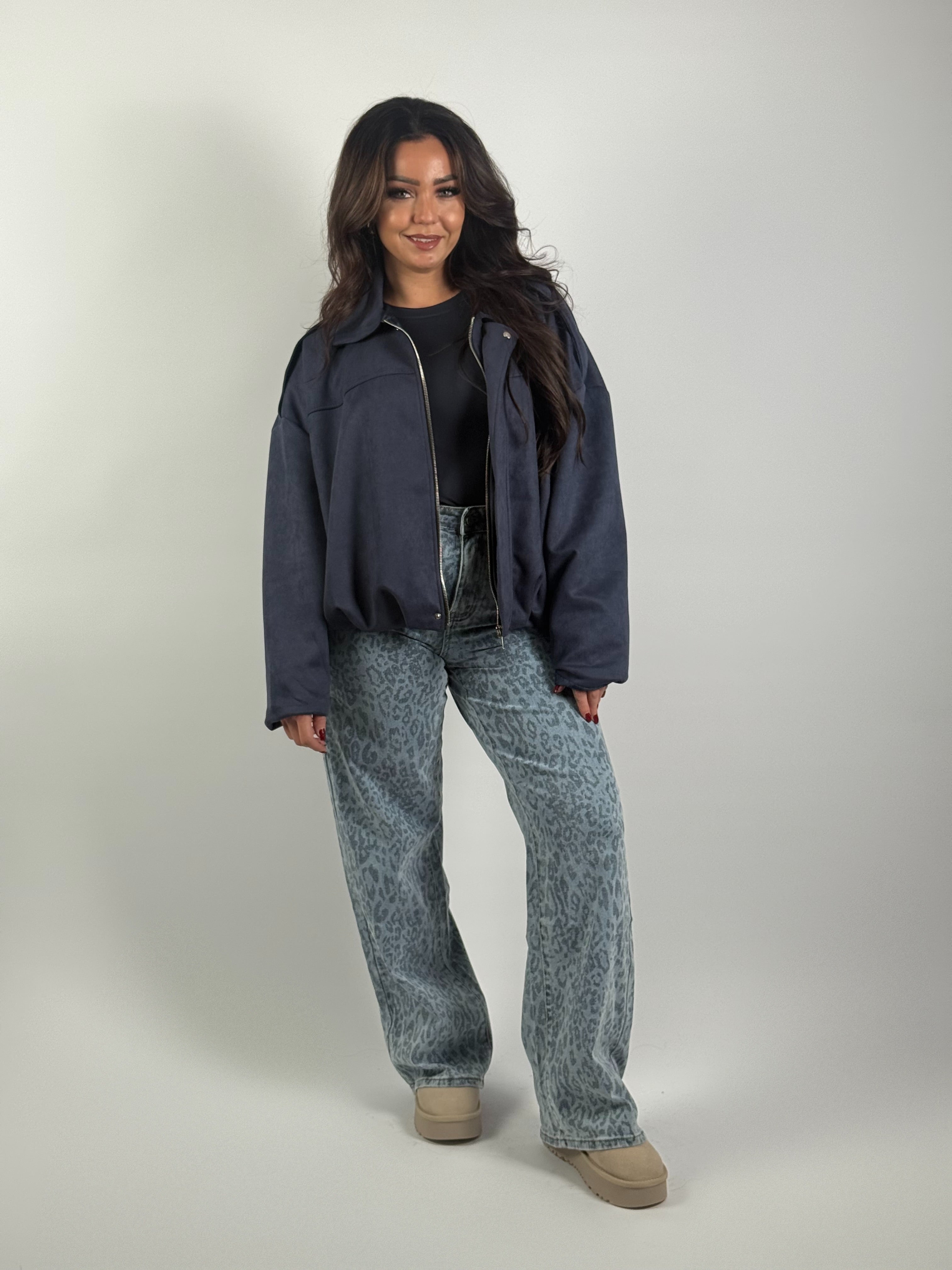 Jeans L 3366-1 Leo Wide Leg Blauw