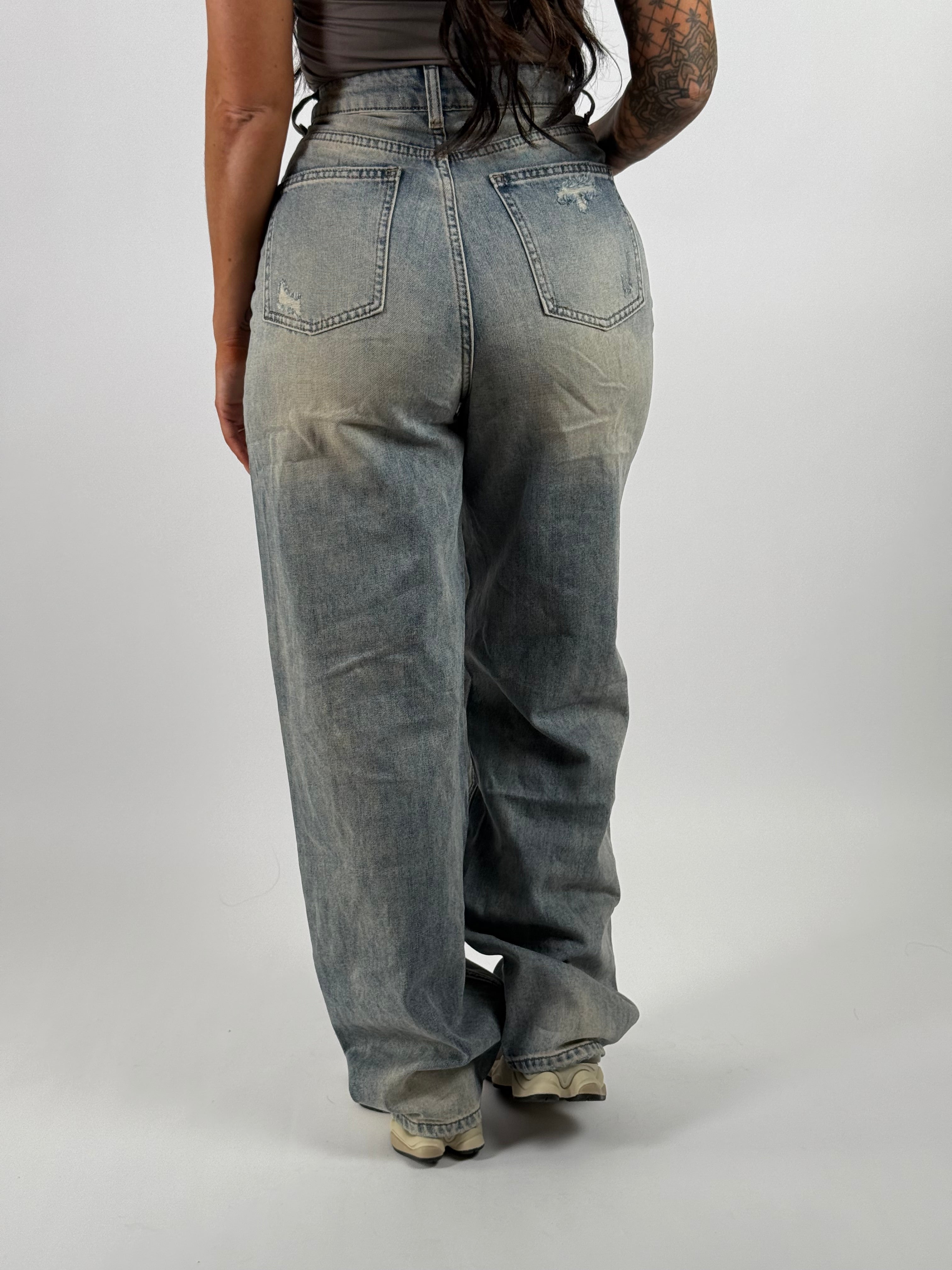 Jeans H 5356 Wide Leg Blauw