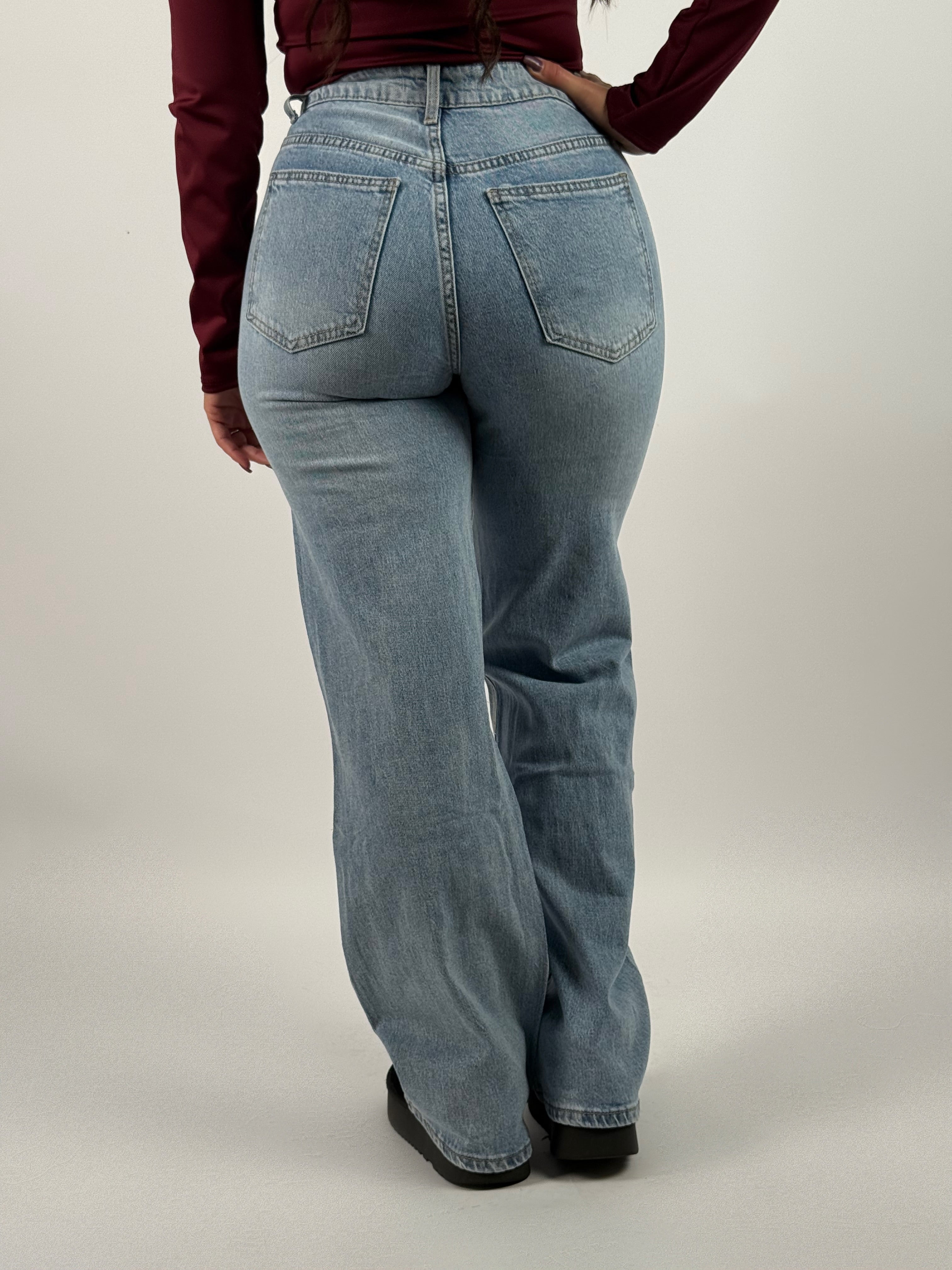 Jeans Y 5358 Wide Leg Blauw