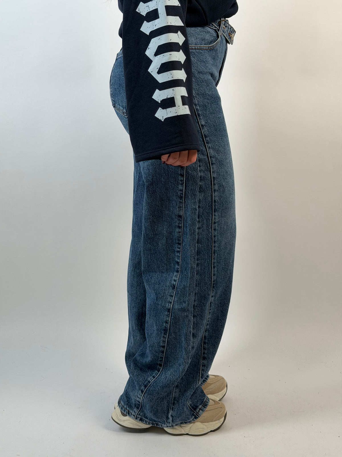 Jeans F 5713 Wide Leg Blauw