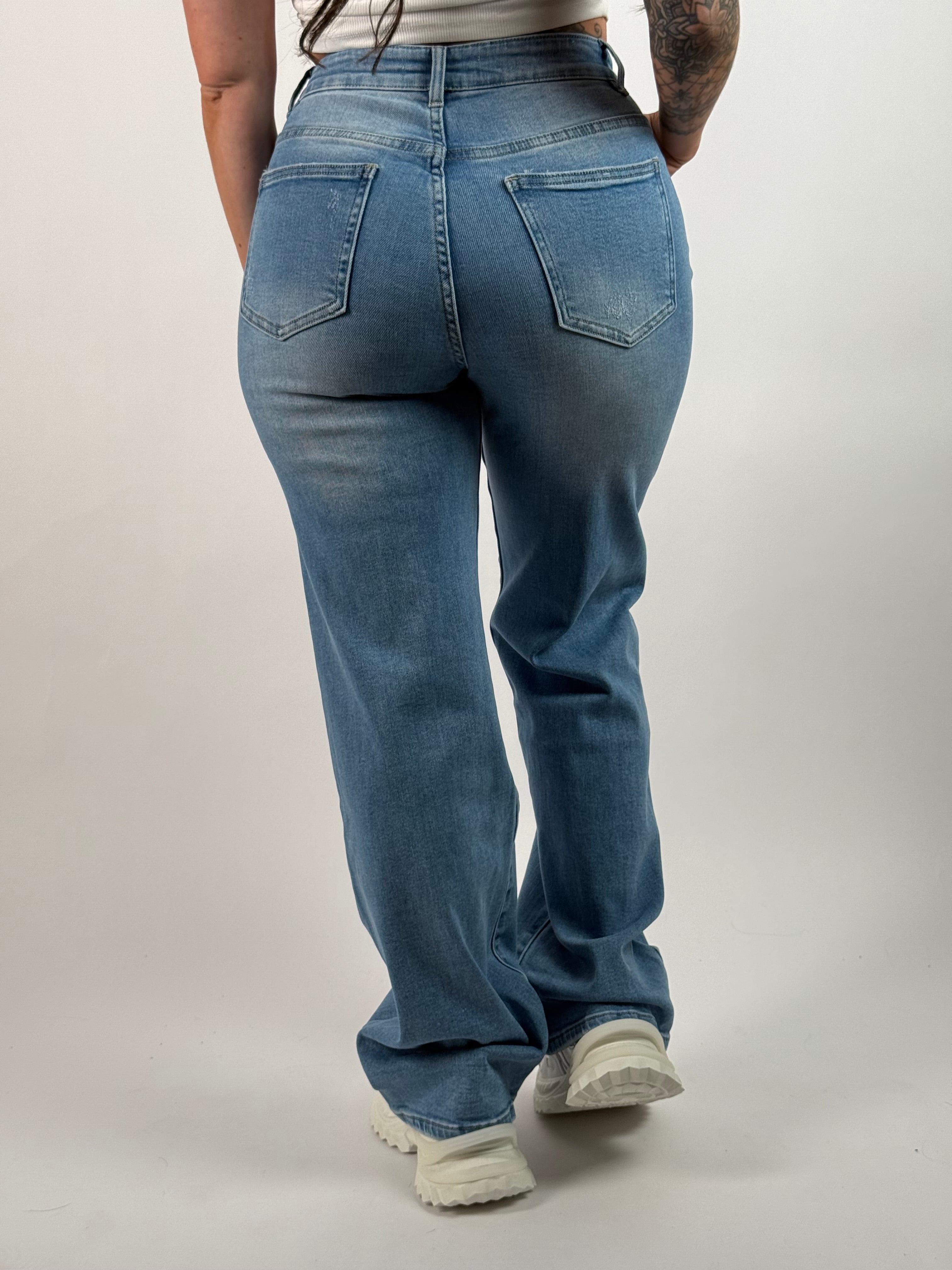 Jeans H 6647-1 Wide Leg Blauw