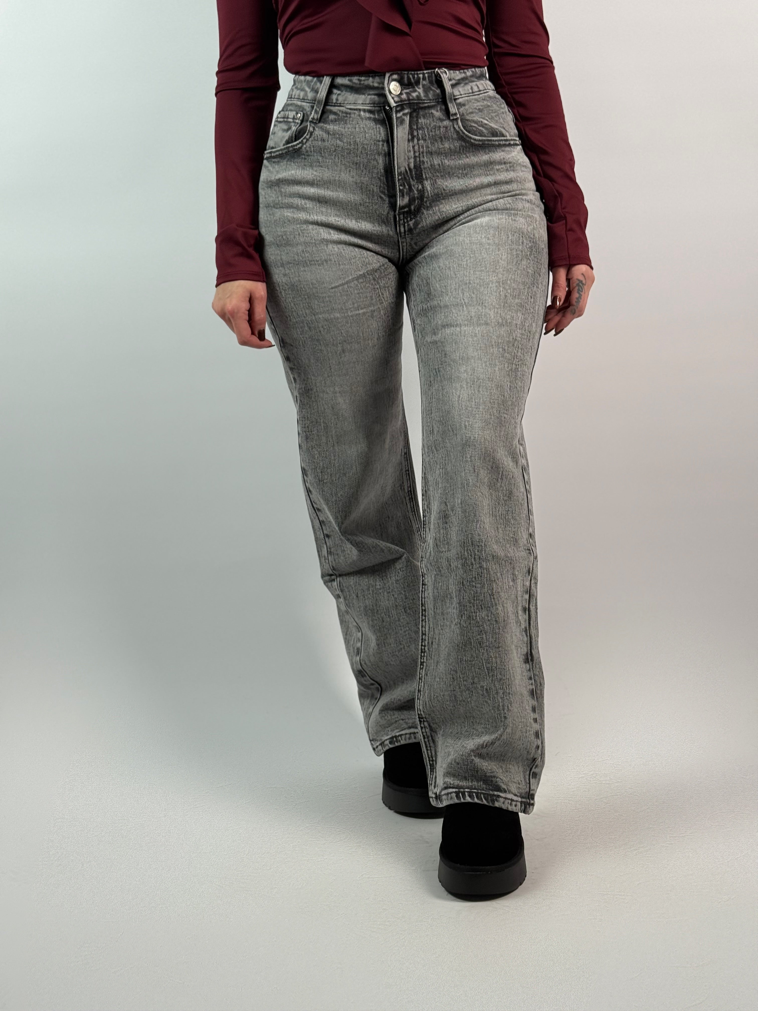 Jeans Y 5337 Wide Leg Grijs