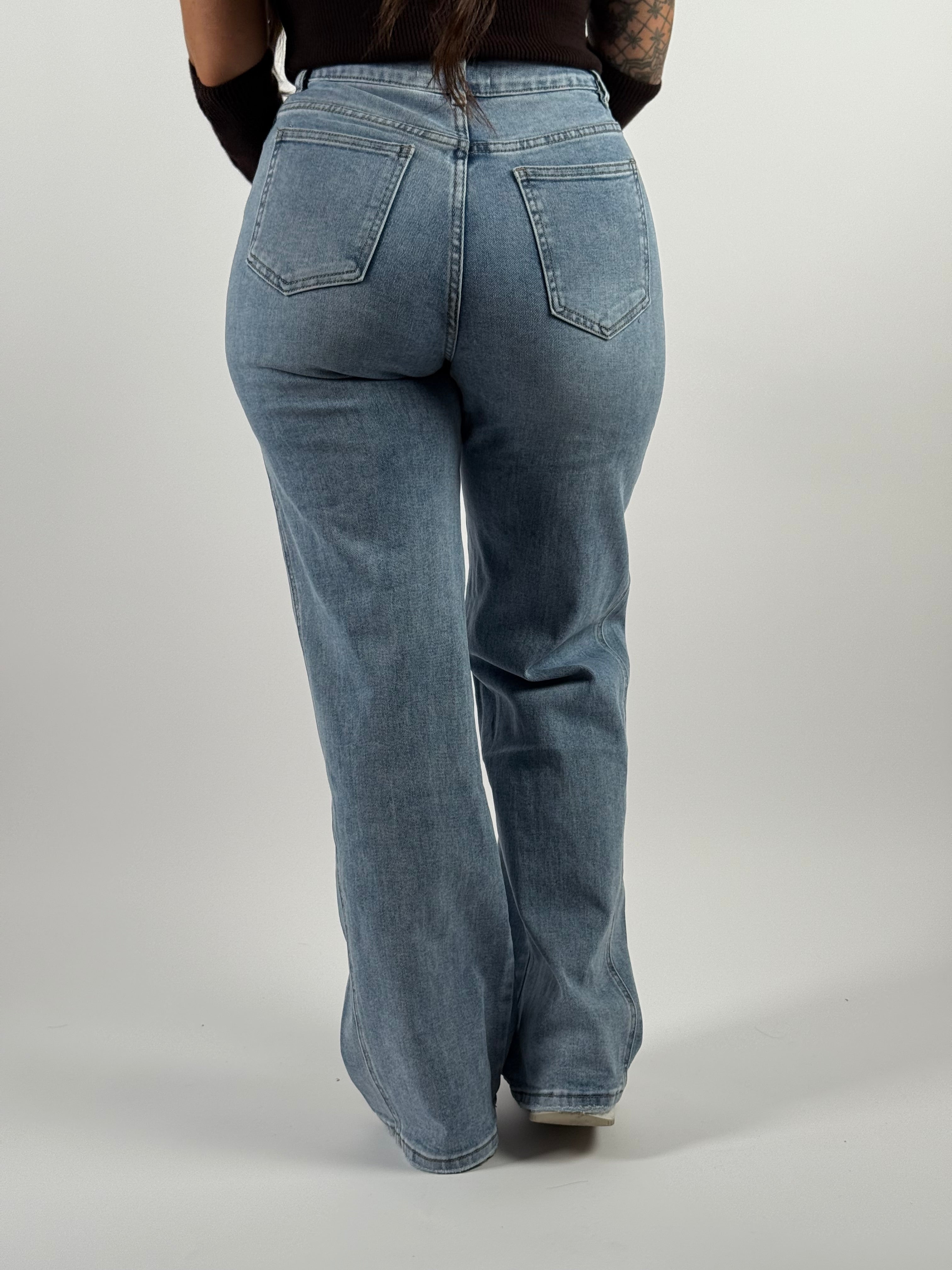 Jeans H 909-2 Wide Leg Blauw