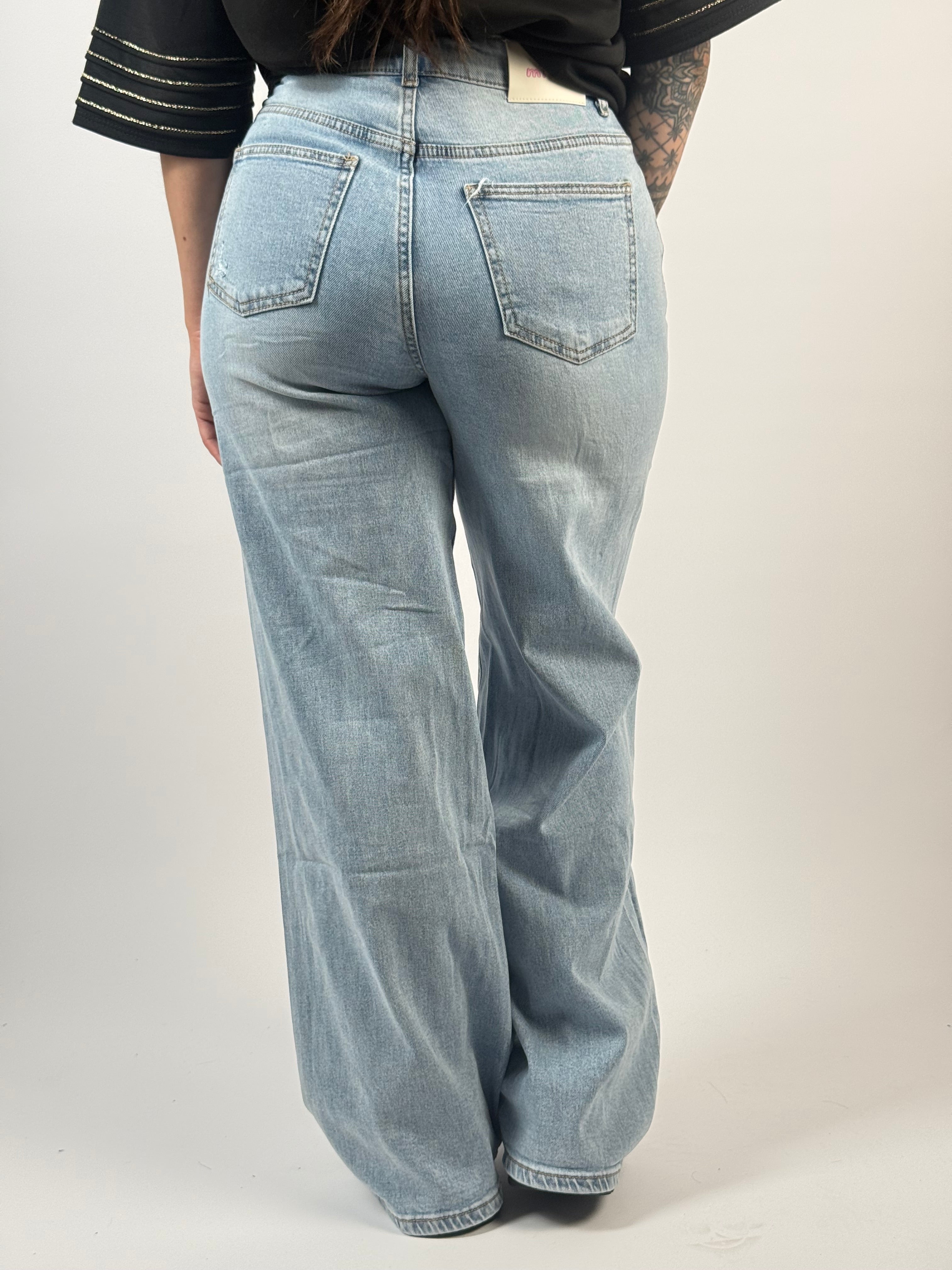 Jeans D 157 Wide Leg Blauw