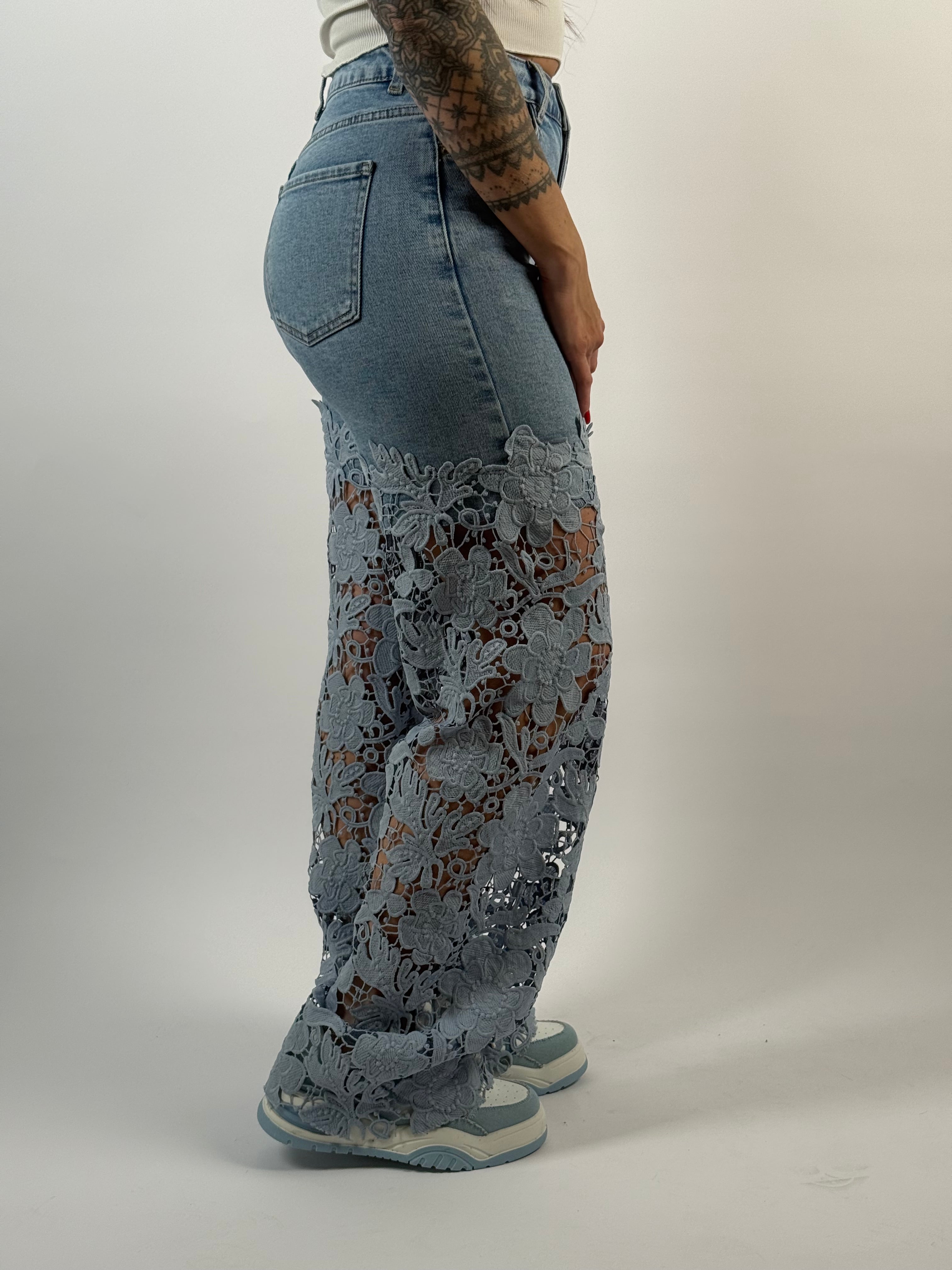 Jeans L 6060-5 Kant Wide Blauw