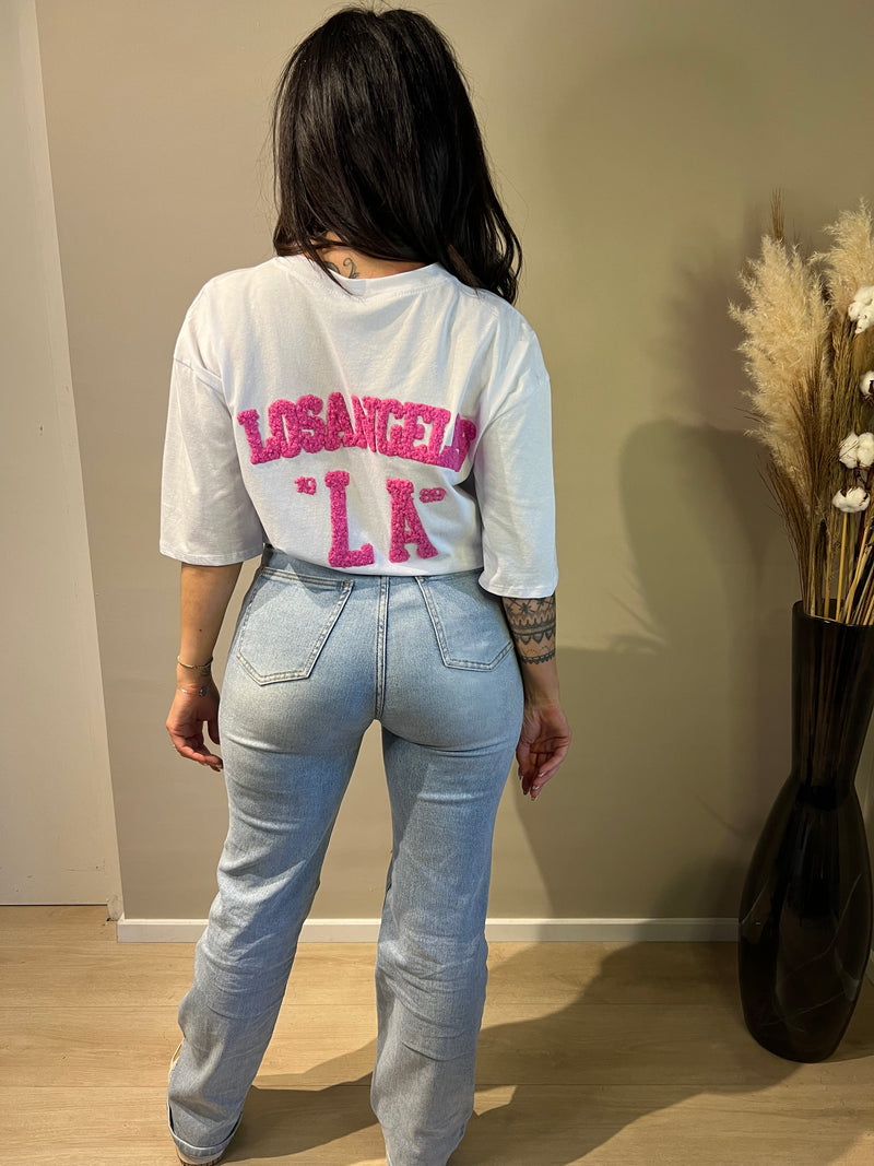 Shirt LA White/Pink