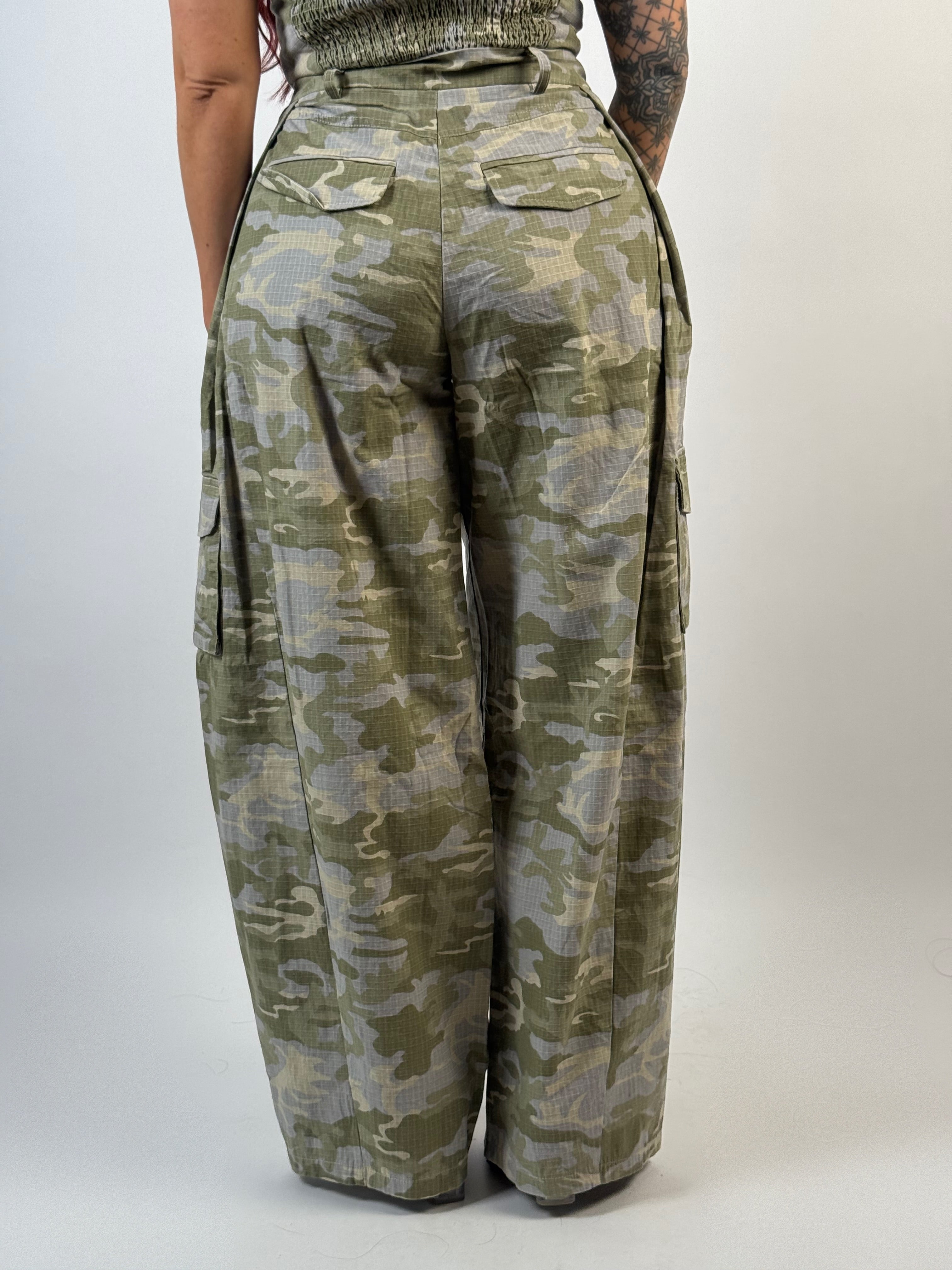 Broek Camou 4772 Long Blauw/Groen
