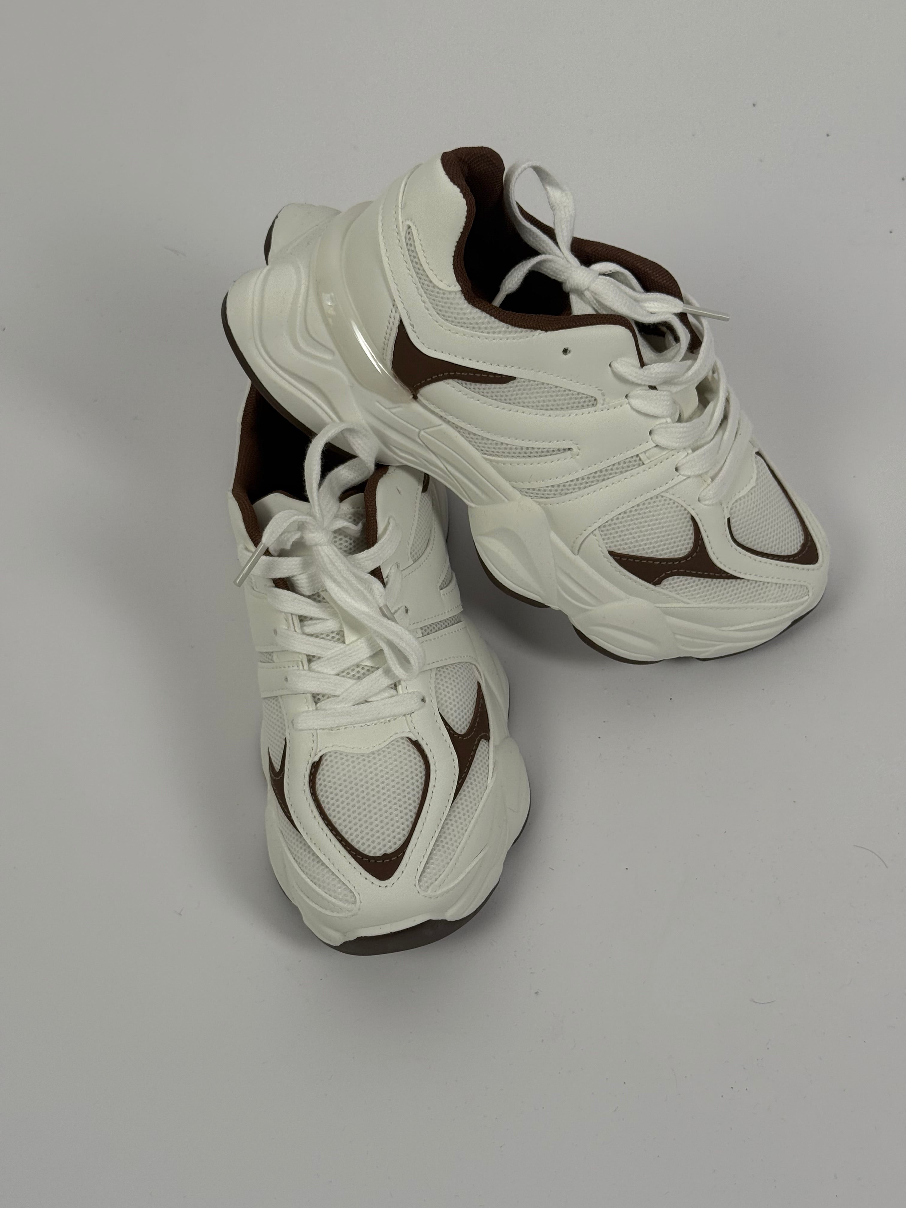 Sneakers B 2228 Wit/Bruin