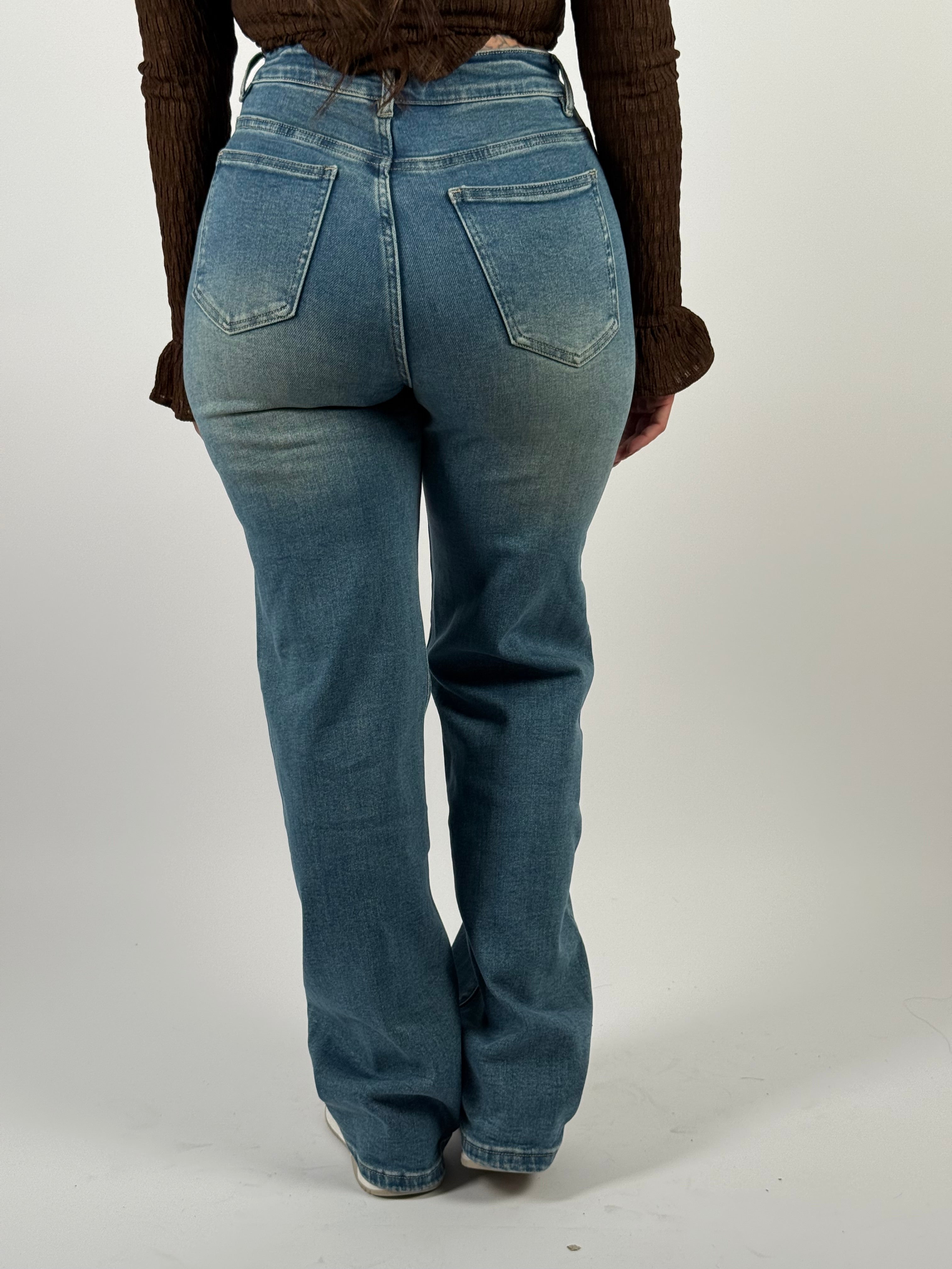 Jeans L 3322-2 Wide Leg Blauw