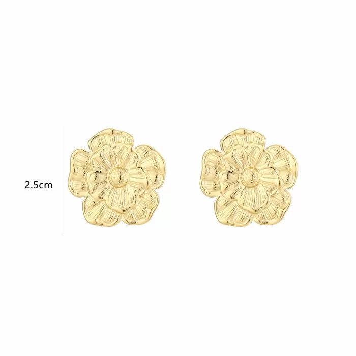 Oorbel 17128 Bloem Goud