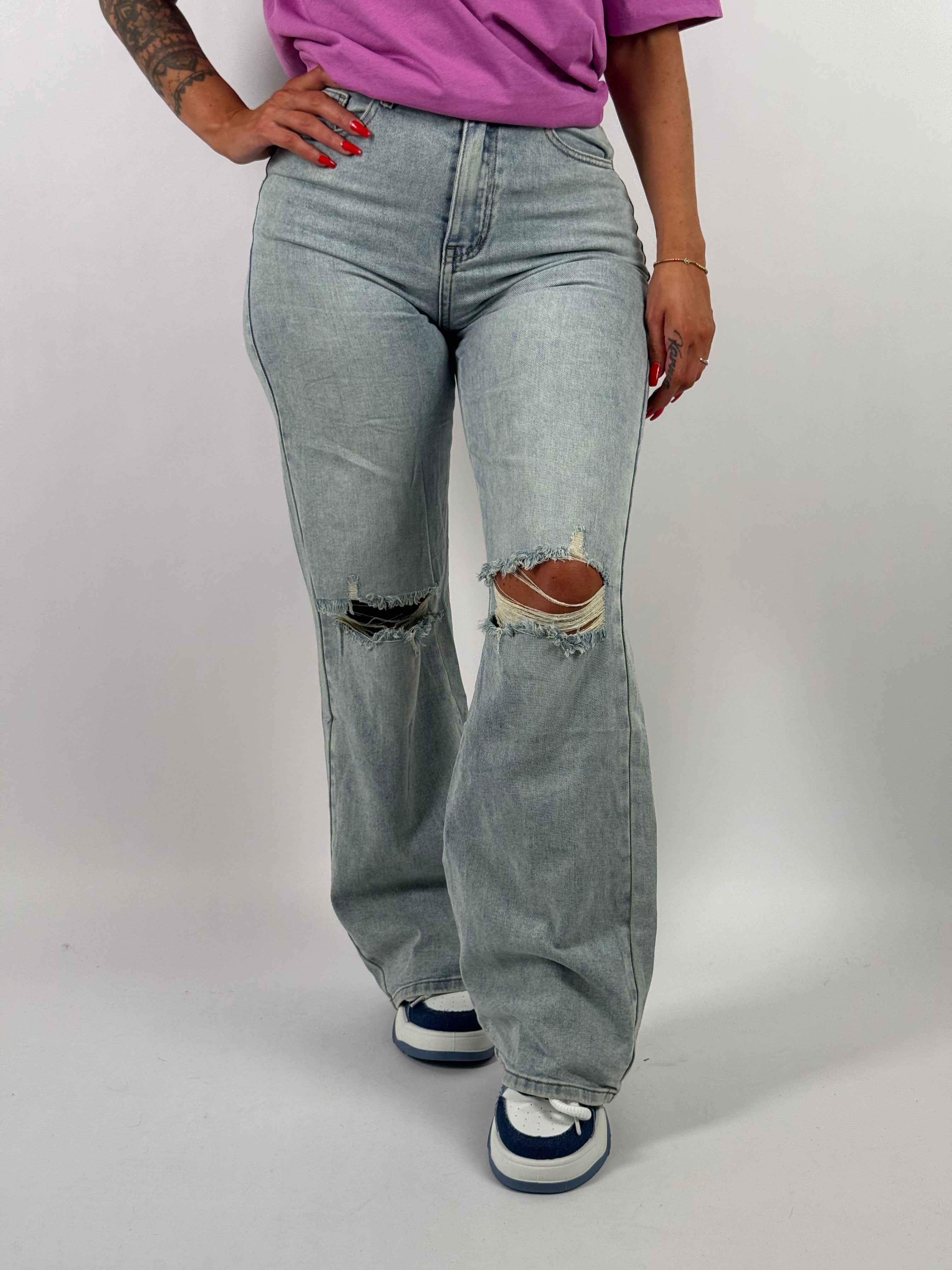 Jeans H 691-2 Wide Leg Blauw