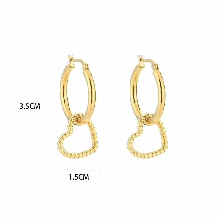 Oorbel 15310 Hart Goud