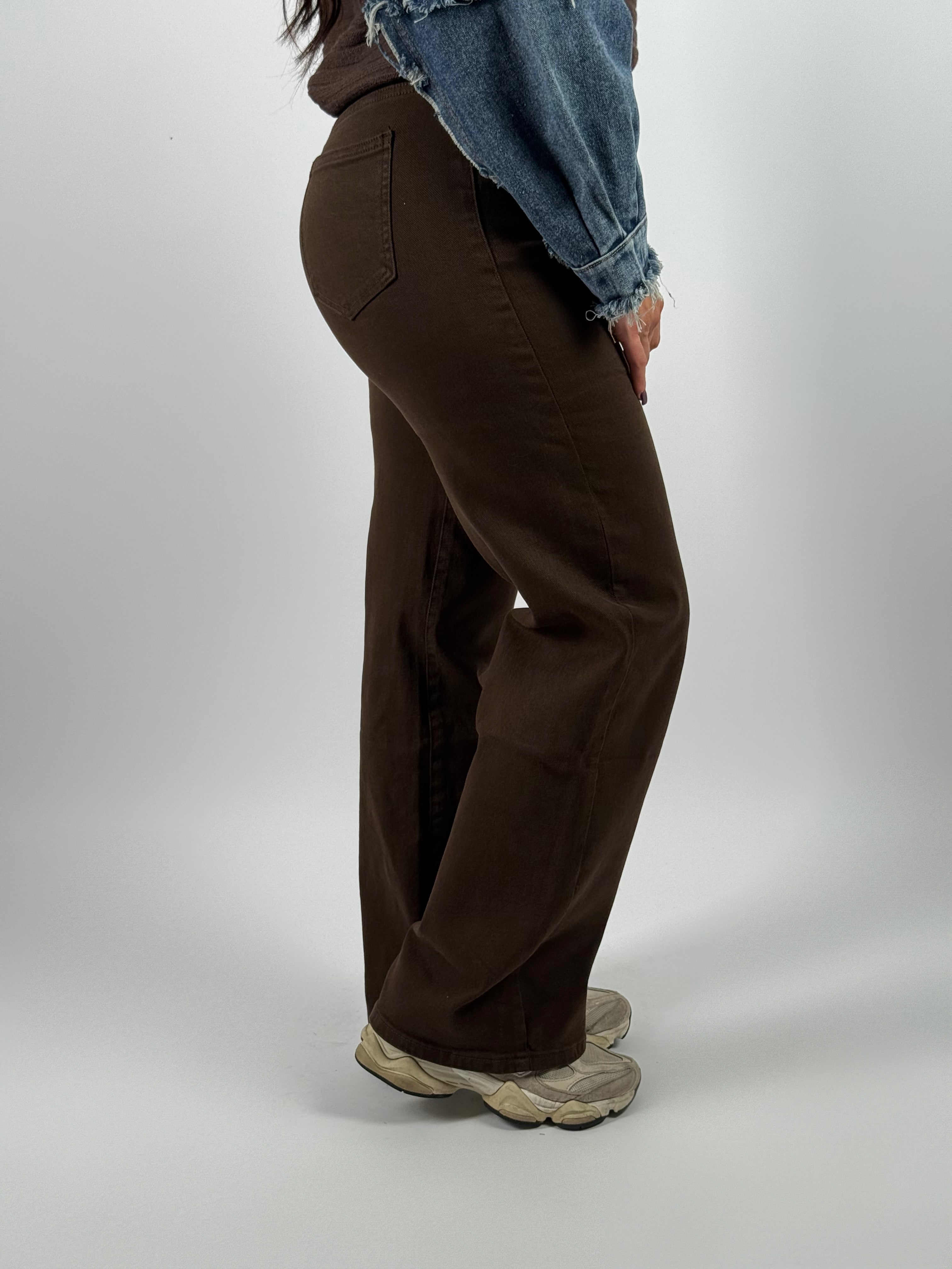 Jeans B 1209 Wide Leg Bruin