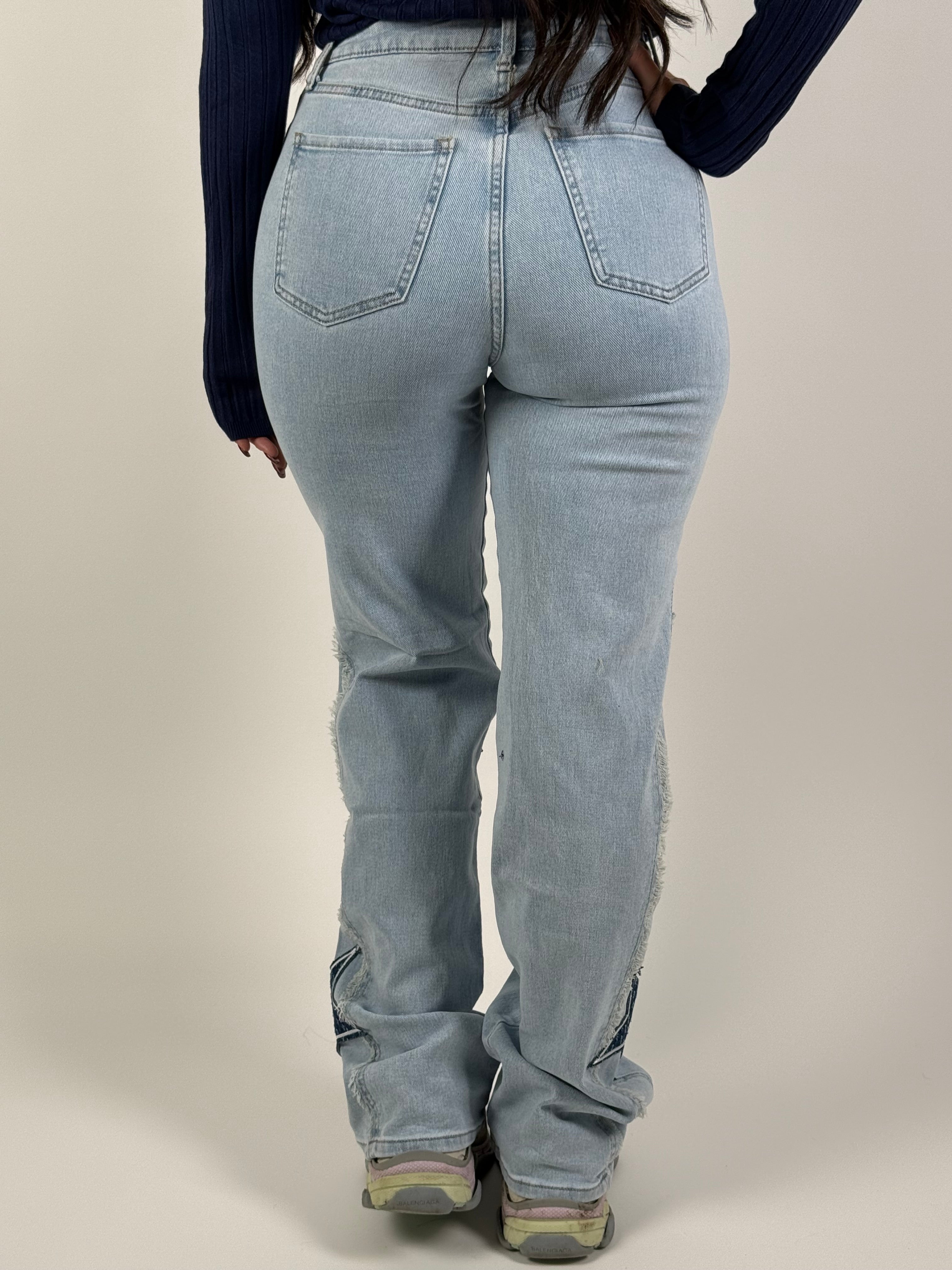 Jeans R 2926 Ster Wide Leg Blauw