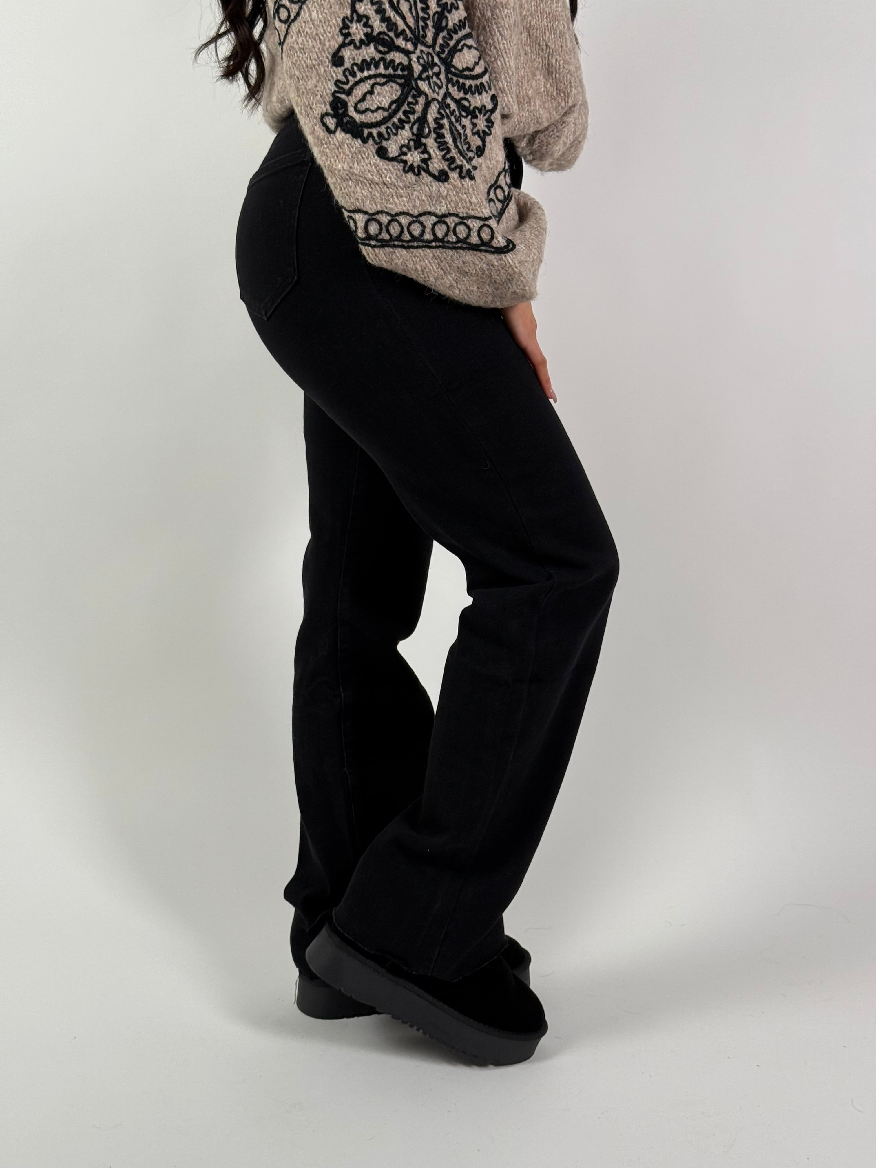 Jeans V 302 Wide Leg Zwart