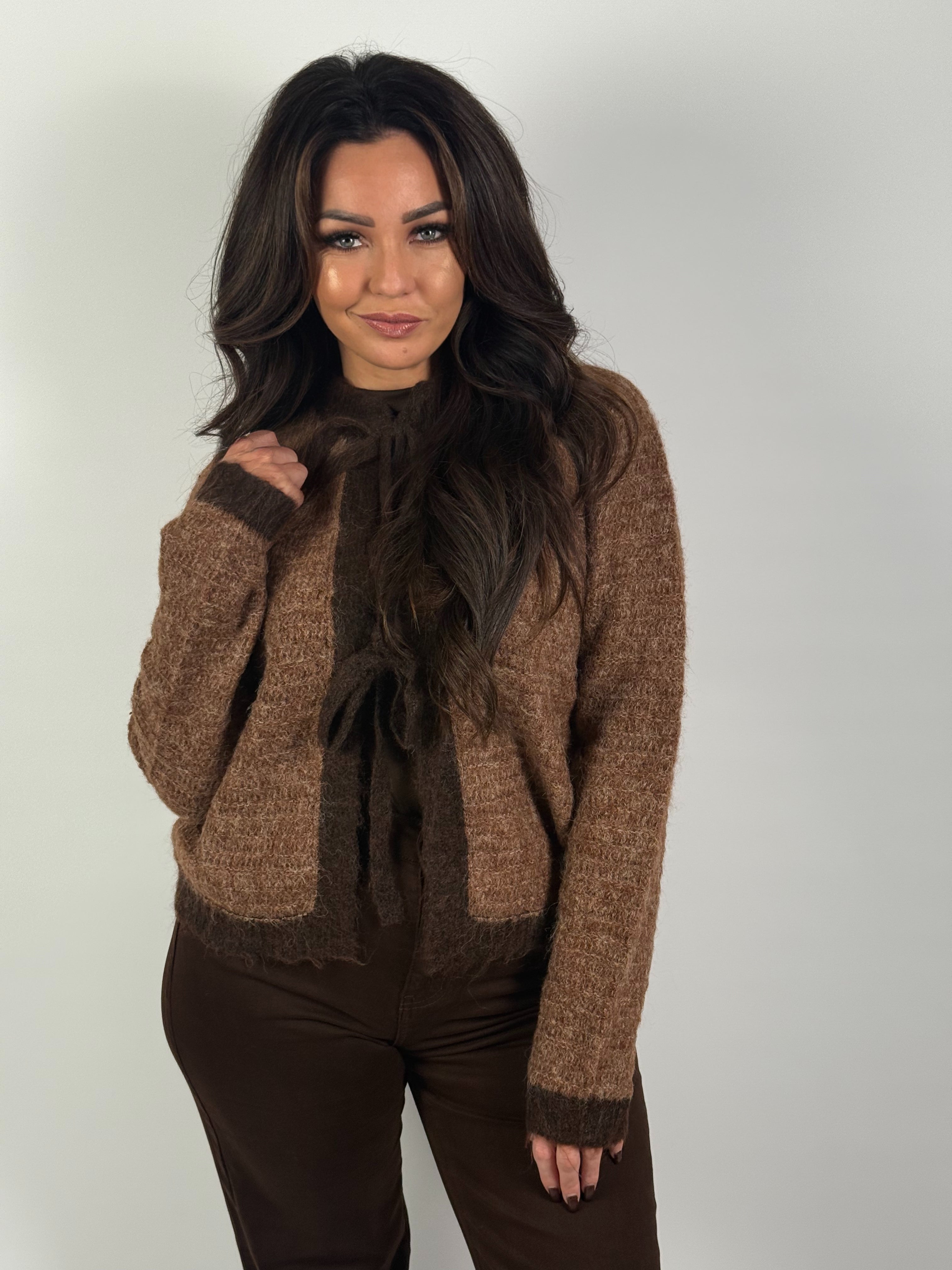 Vest Strik 108 Bruin