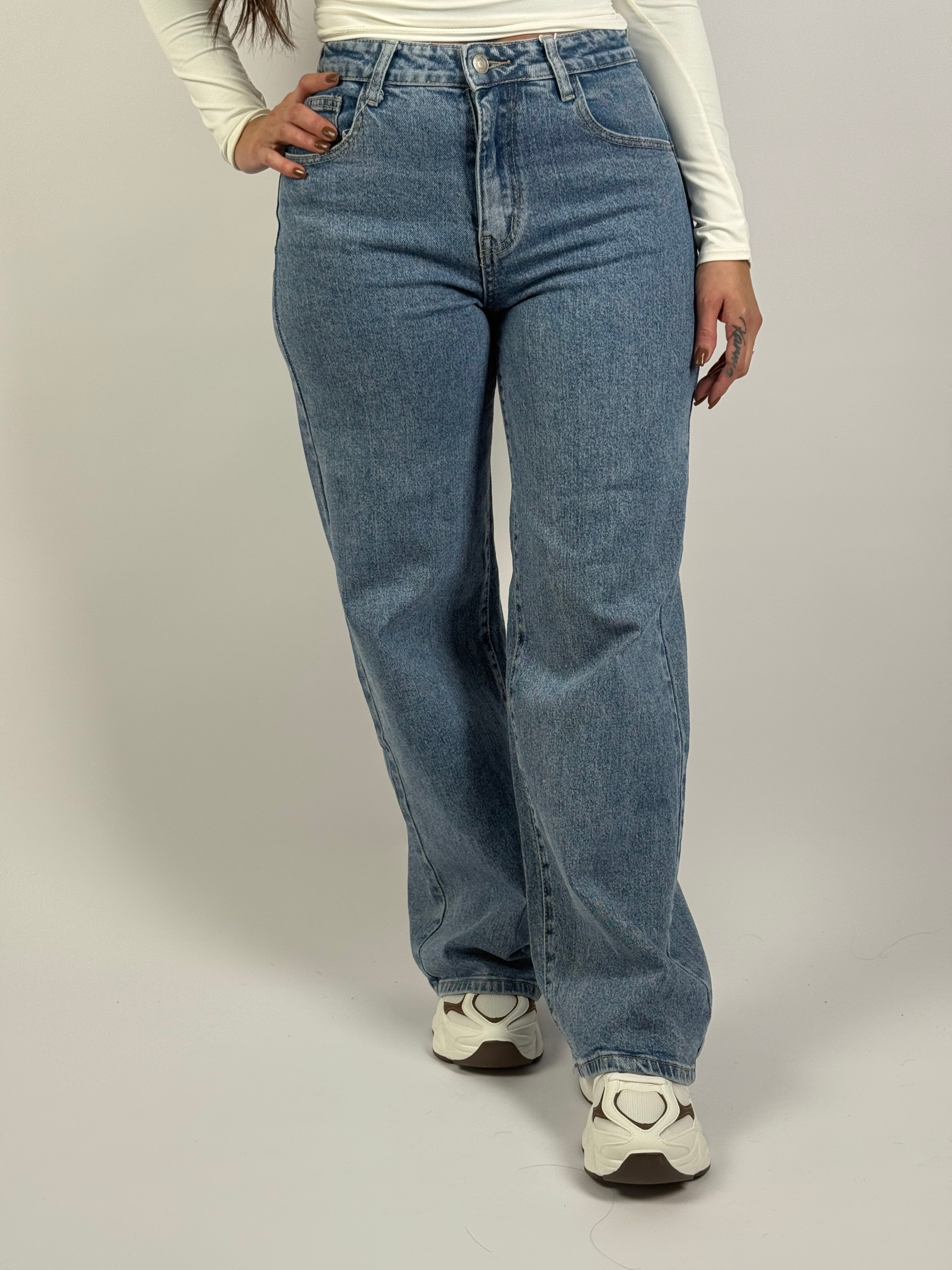 Jeans H 8510-3 Wide Leg Blauw