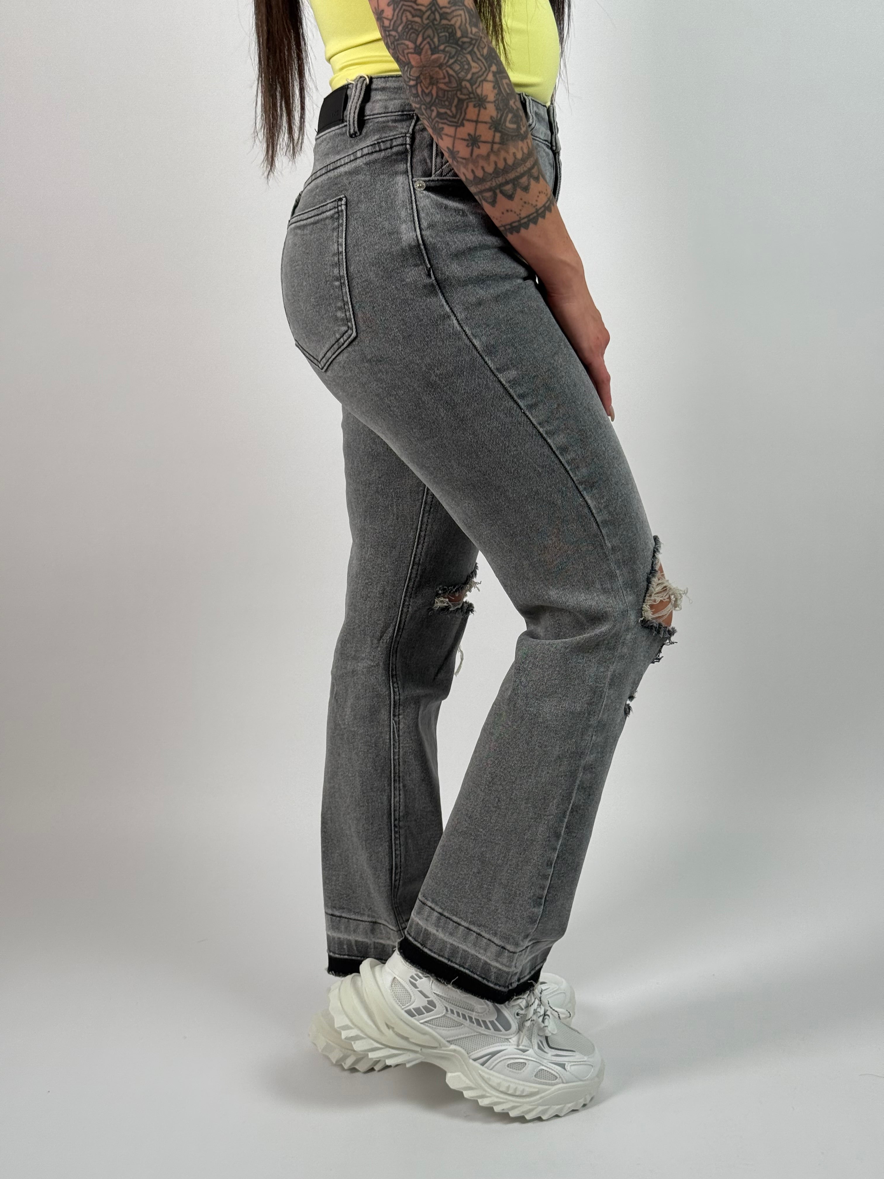 Jeans K Mom/Straight 728-2 Grijs