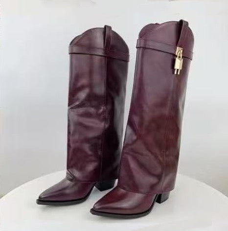 Boots Cowboy Bordeaux