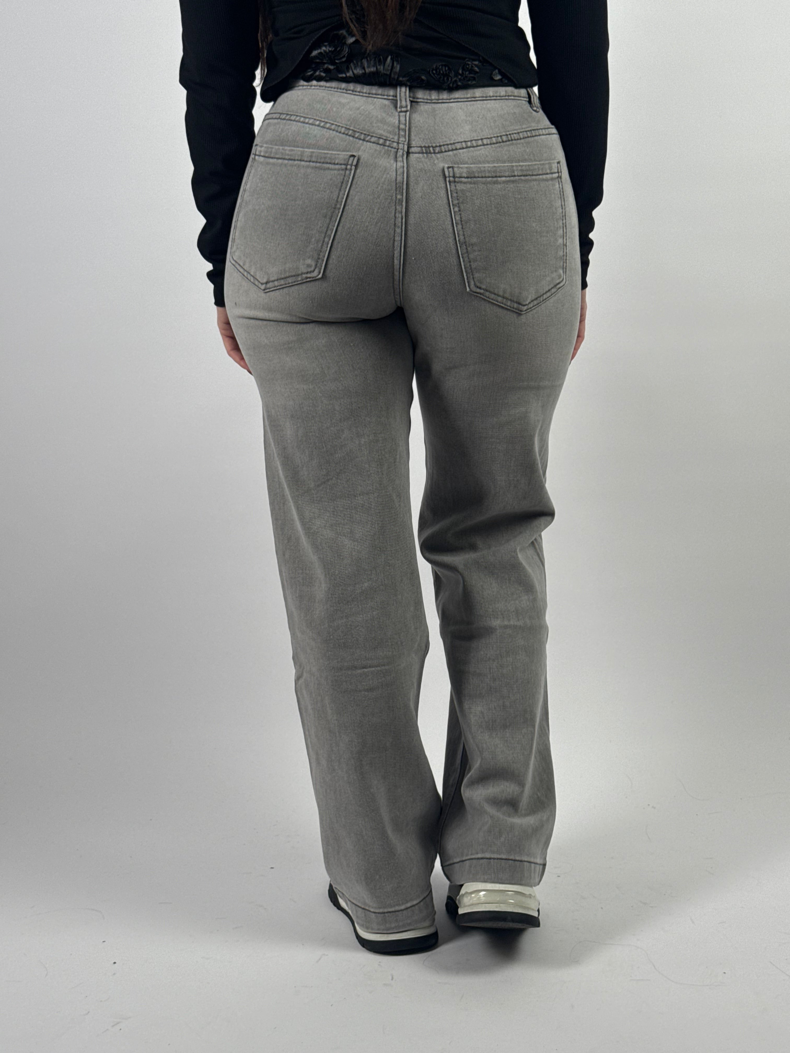 Jeans B 66189 Wide Leg Grijs