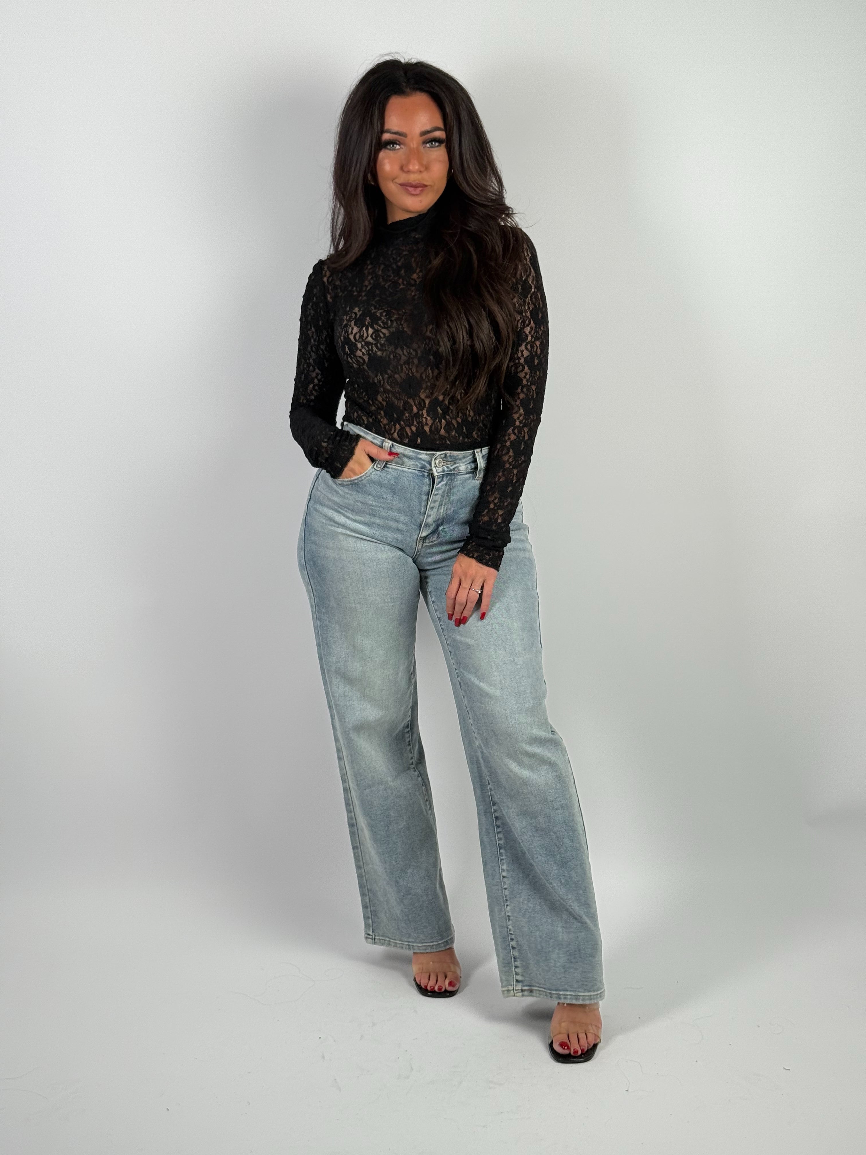 Jeans L 265-41 Wide Leg Blauw