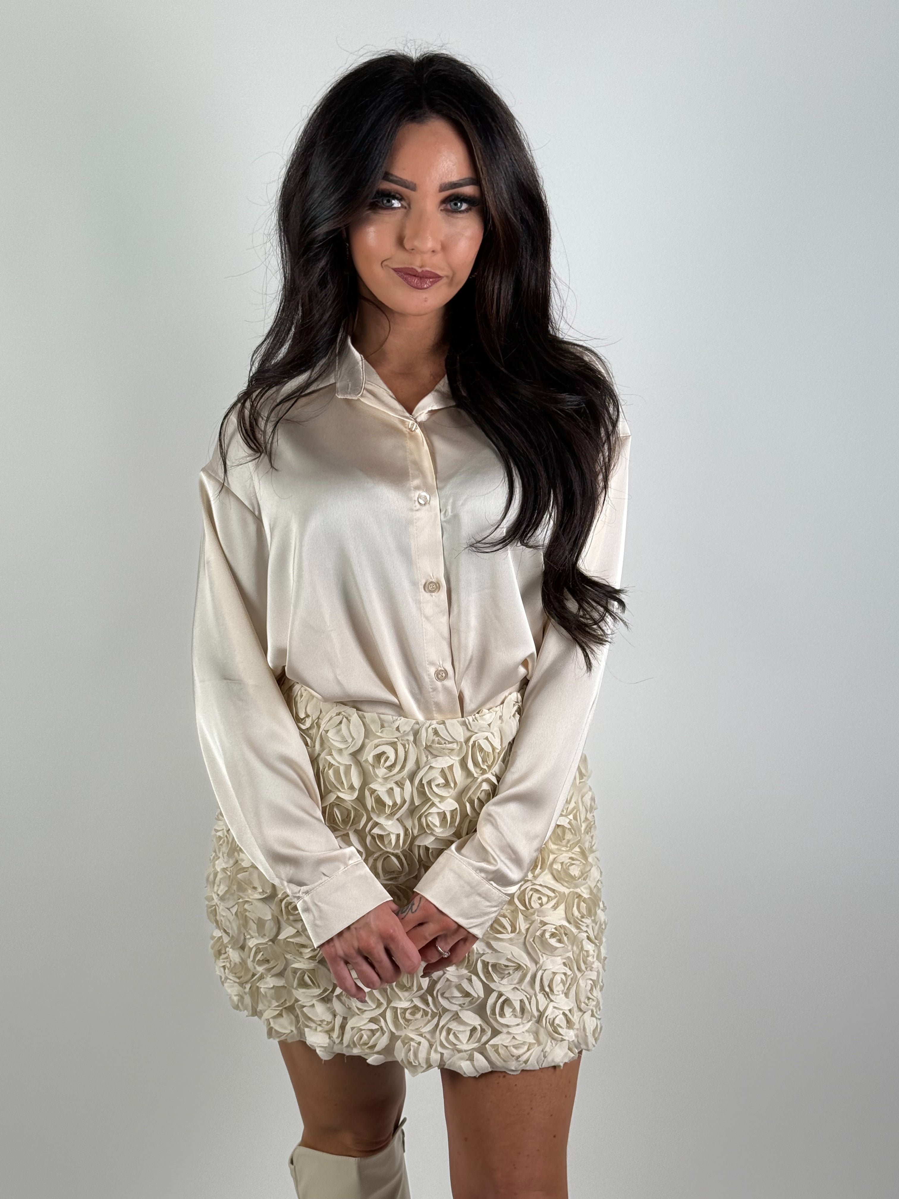 Blouse Satin 172 Beige