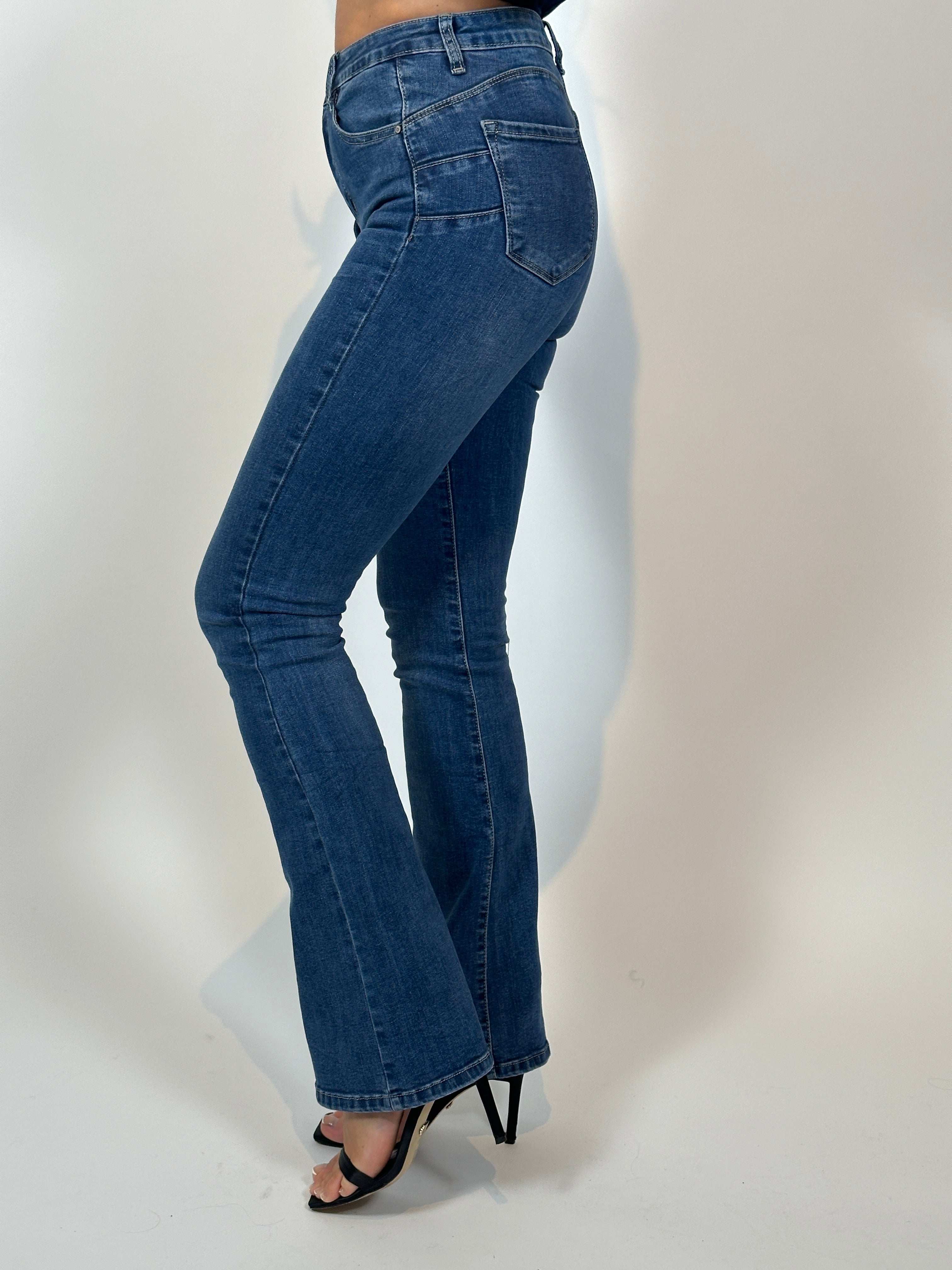 Jeans R 8168 Extra Long Flared Blauw