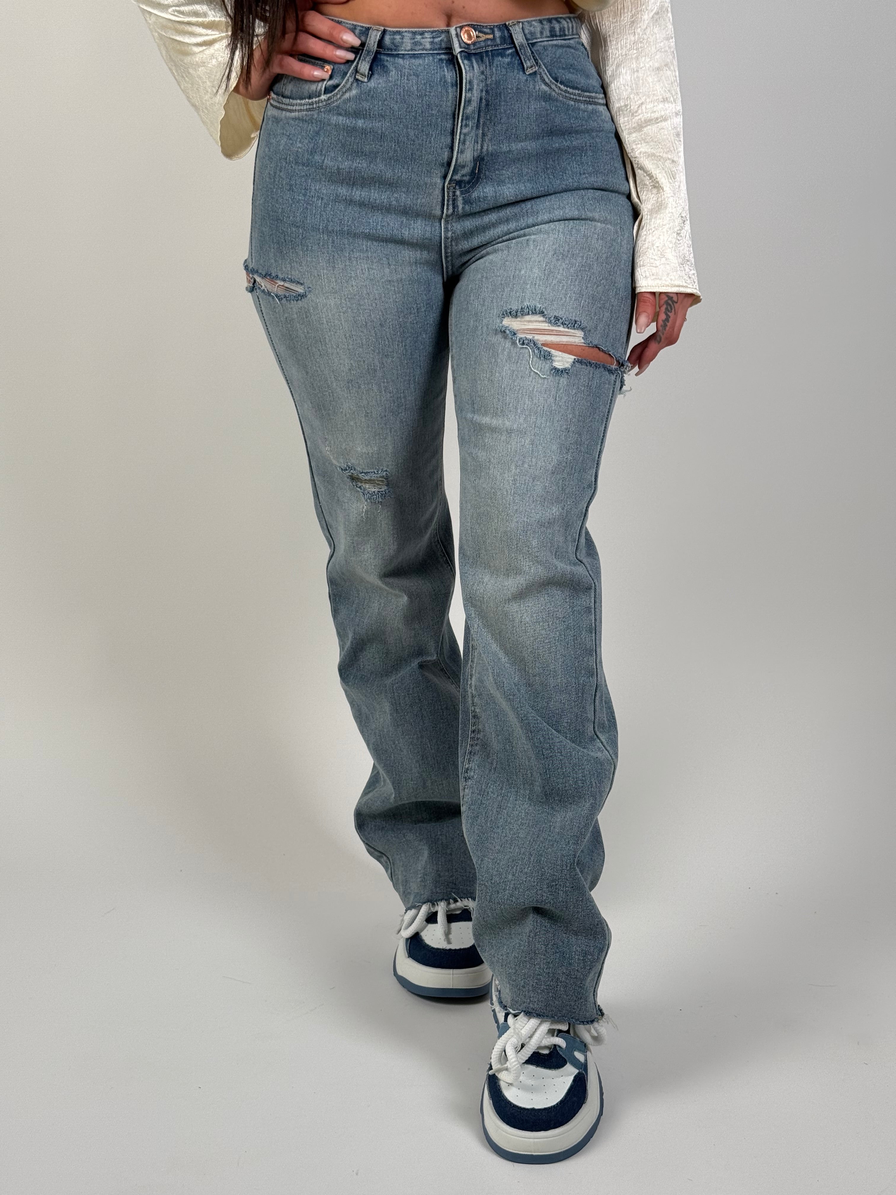Jeans K 918-1 Straight Blauw