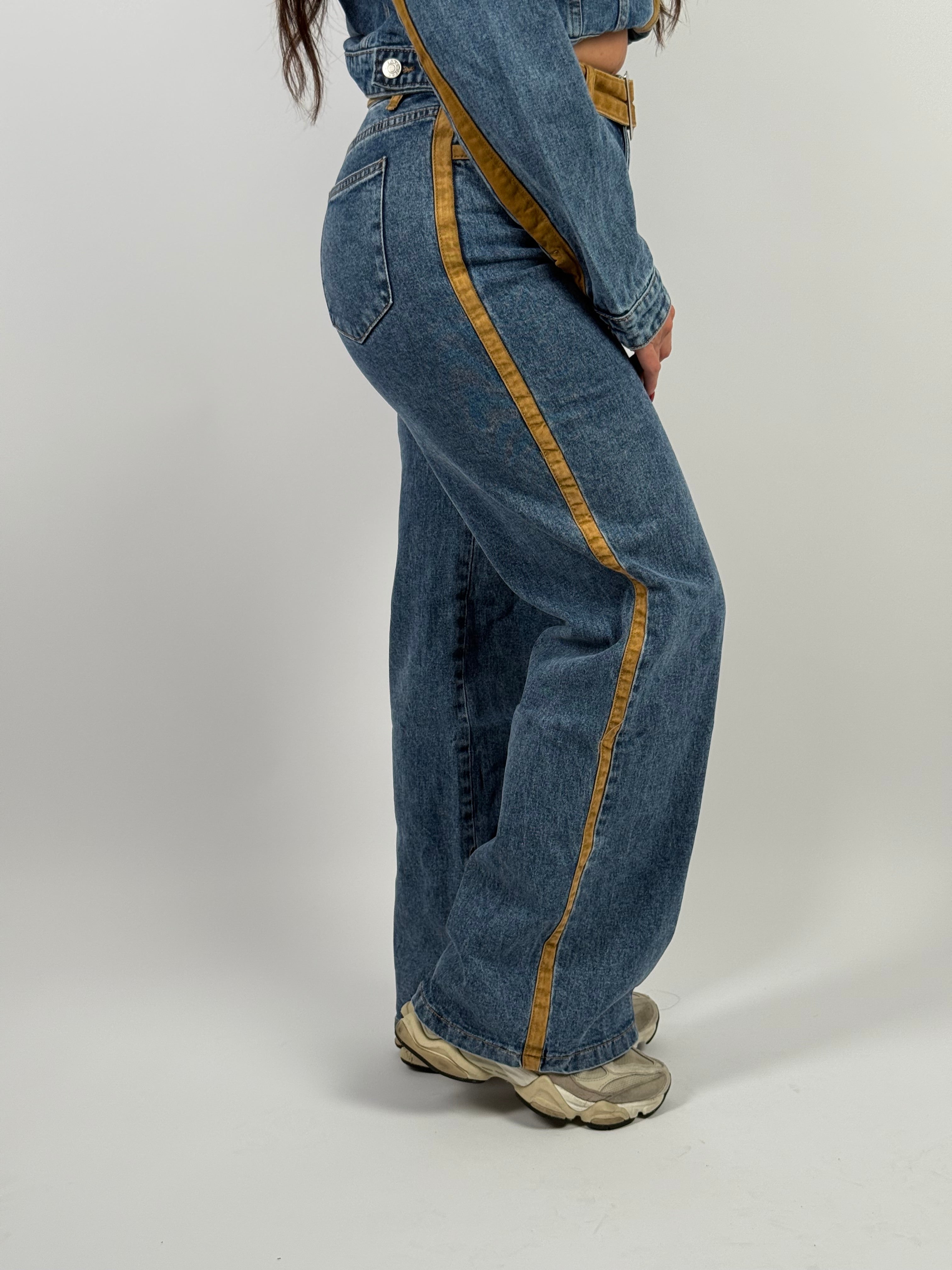 Jeans L 1168-60 Wide Leg Blauw